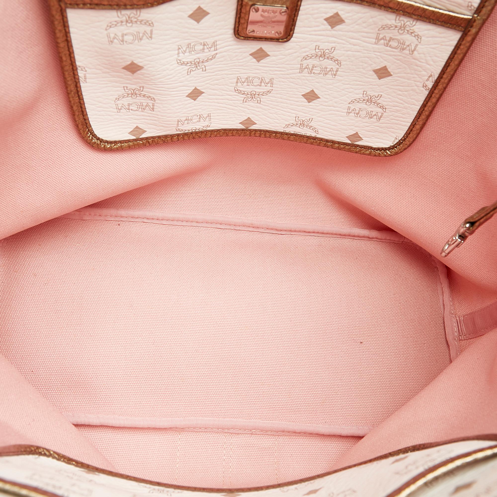 MCM Lion Visetos Leather Tote Bag (SHG-27320)