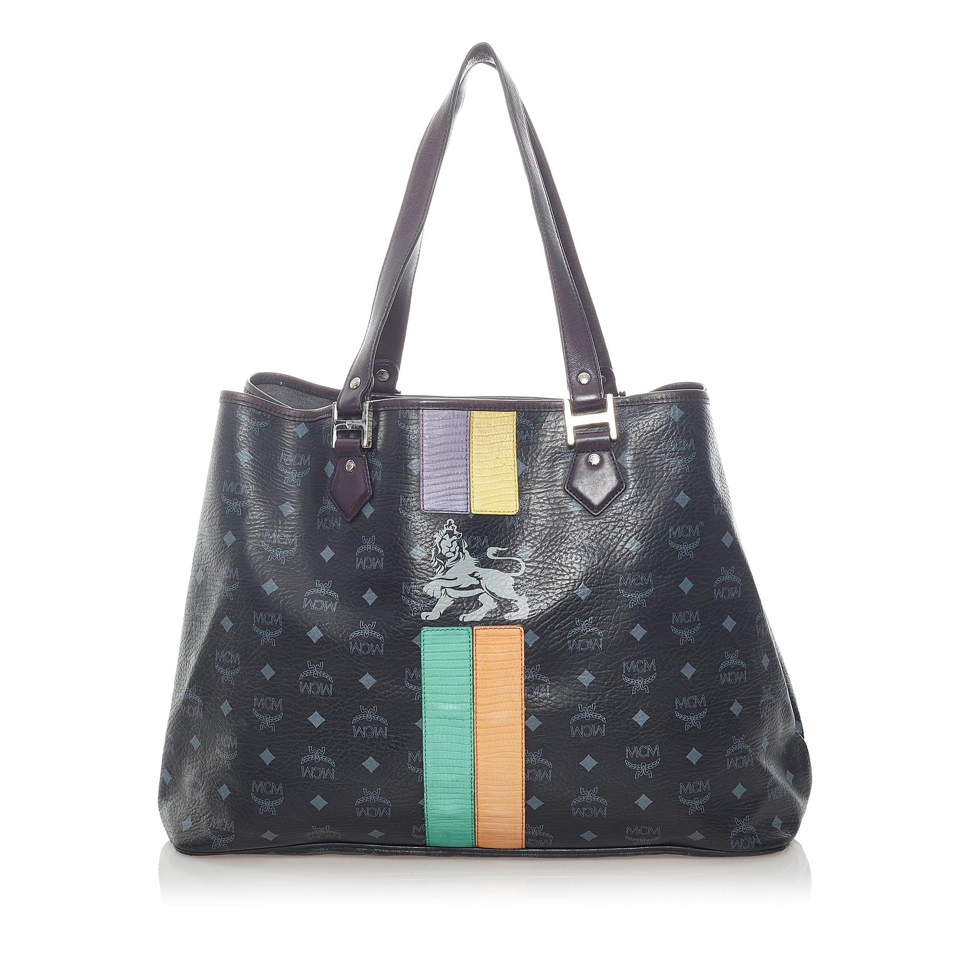 MCM Lion Visetos Leather Tote Bag (SHG-33013)