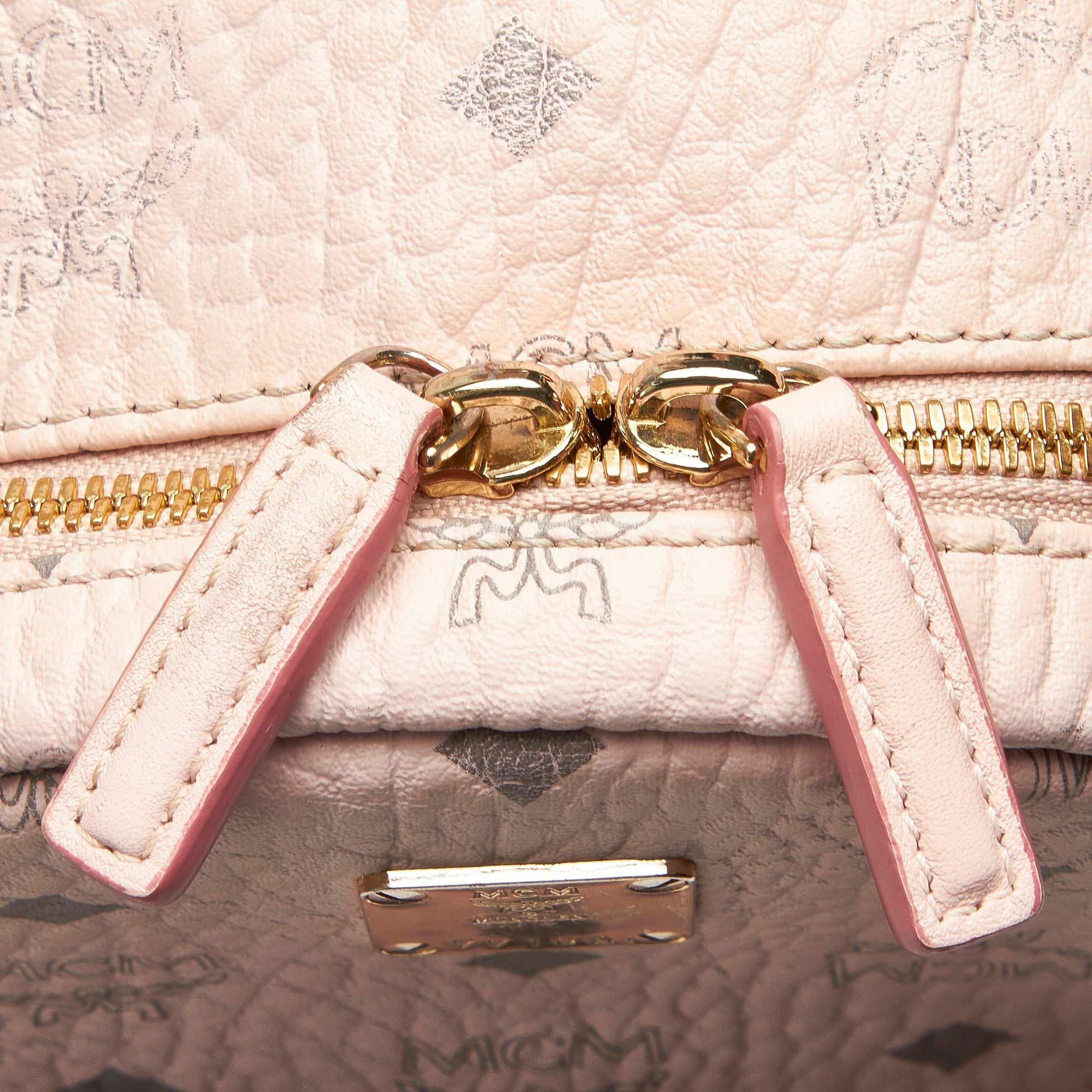 MCM Mini Visetos Leather Backpack (SHG-32175)