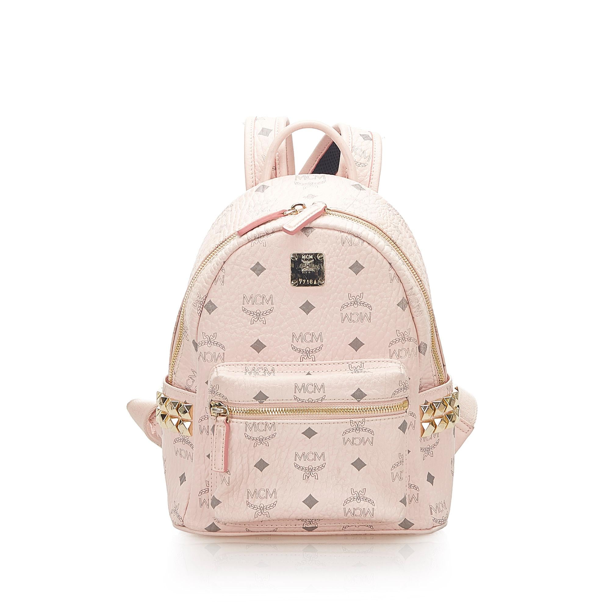 MCM Mini Visetos Leather Backpack (SHG-32175)