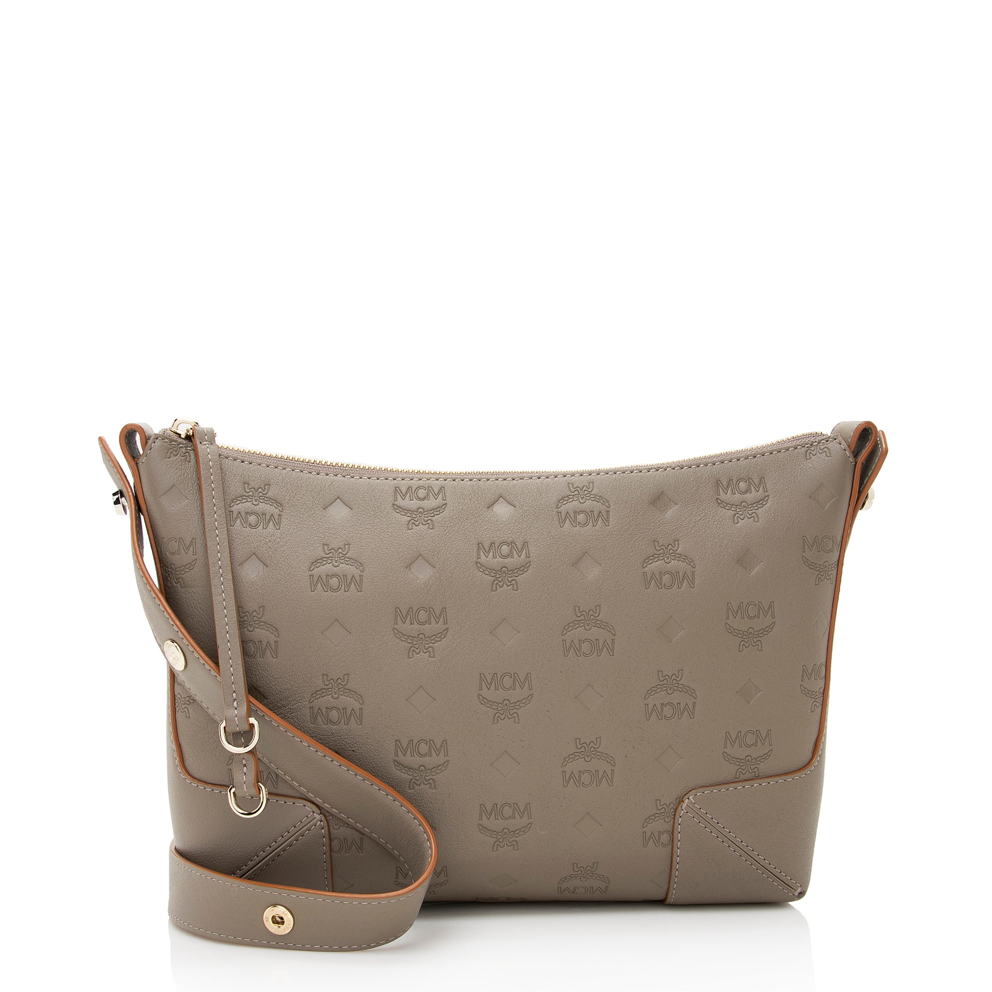 MCM Embossed Leather Klara Small Crossbody Bag (SHF-22546)