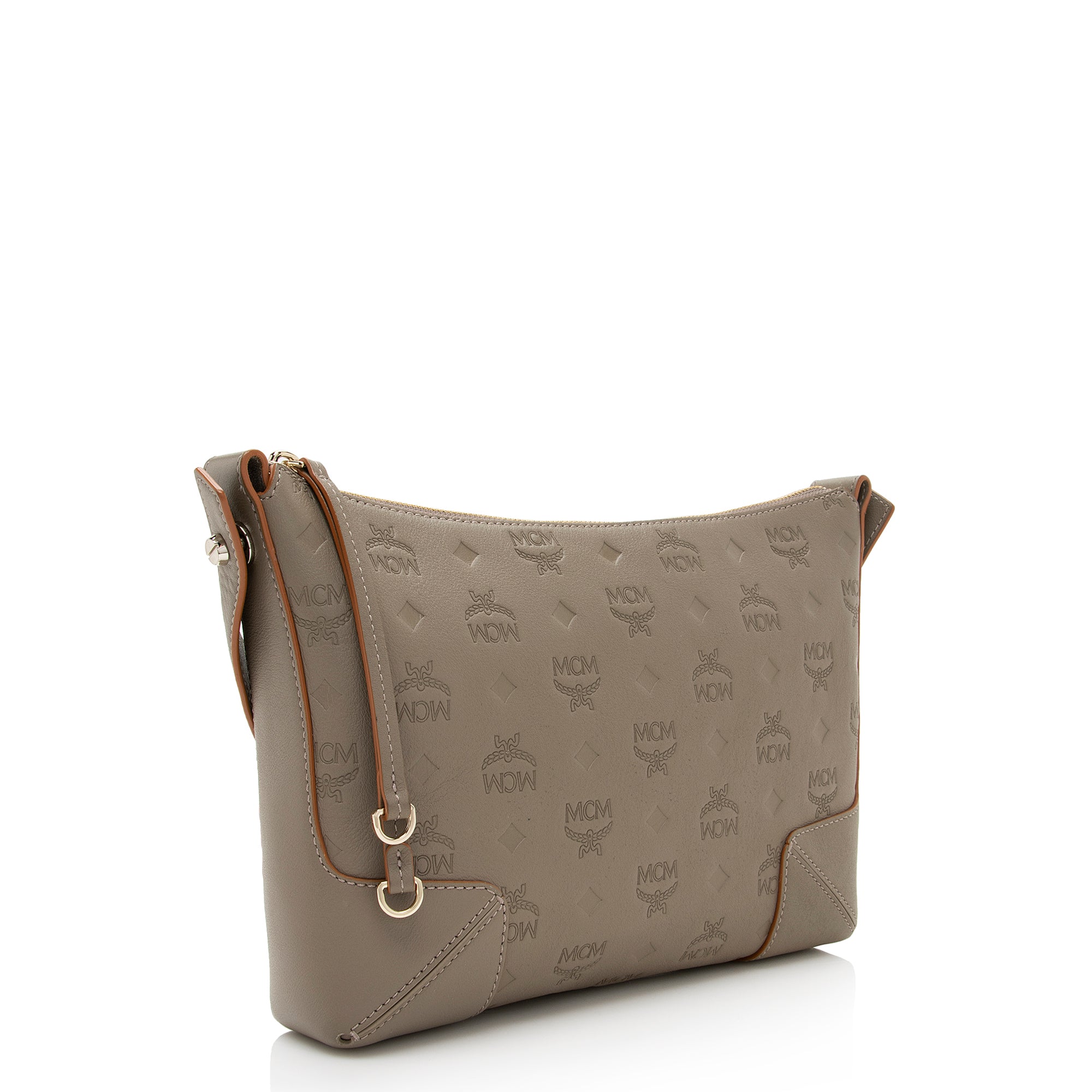 MCM Embossed Leather Klara Small Crossbody Bag (SHF-22546)