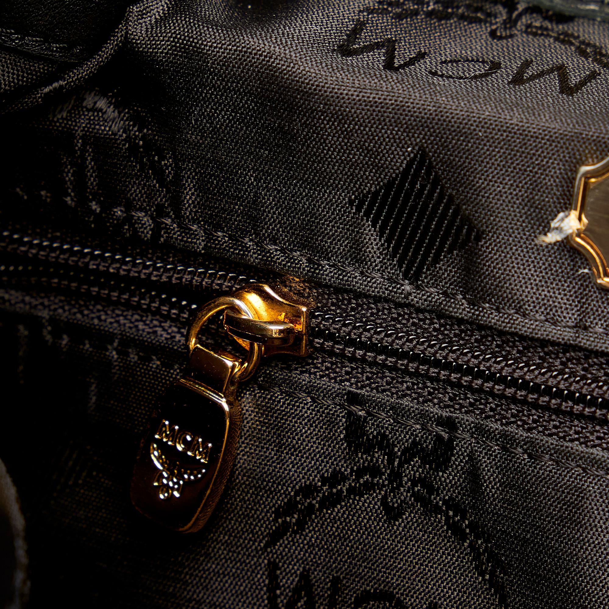 MCM Quilted Studded Visetos Leather Backpack (SHG-37895)