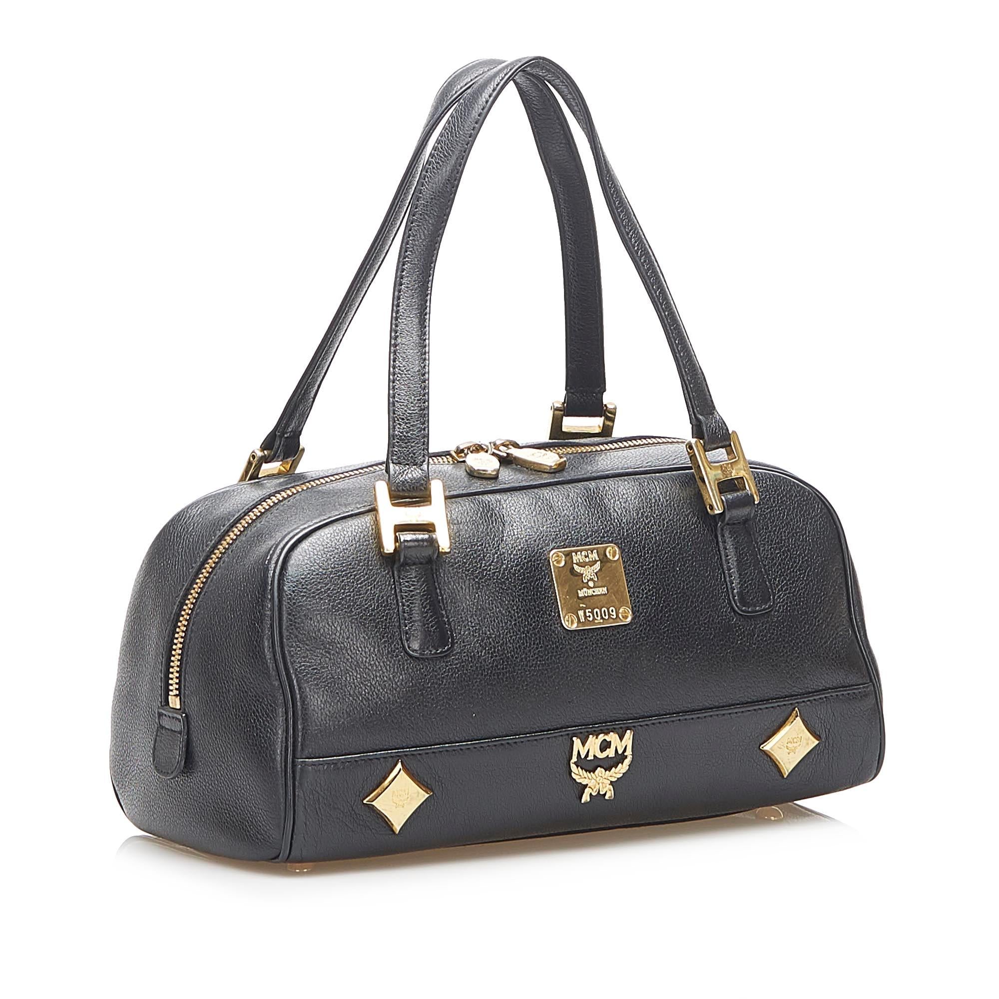 MCM Studded Leather Handbag (SHG-22327)
