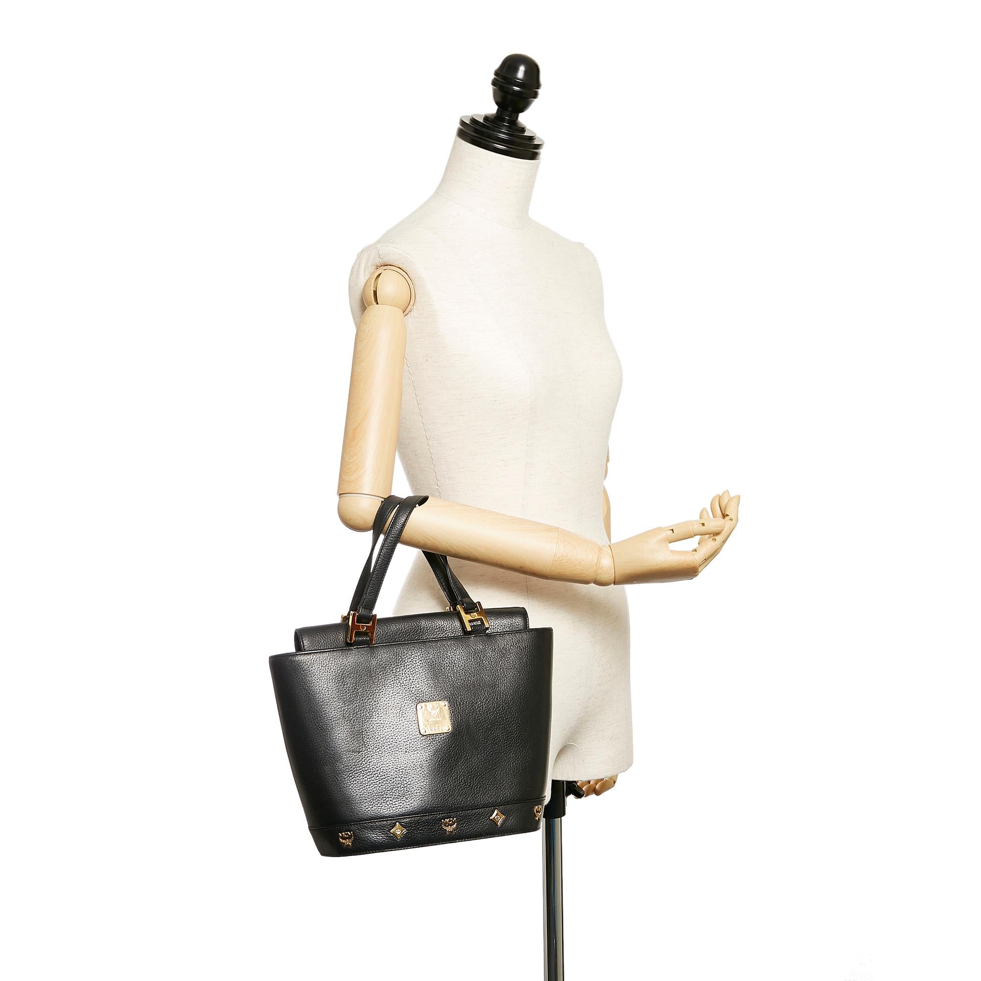 MCM Studded Leather Handbag (SHG-37891)