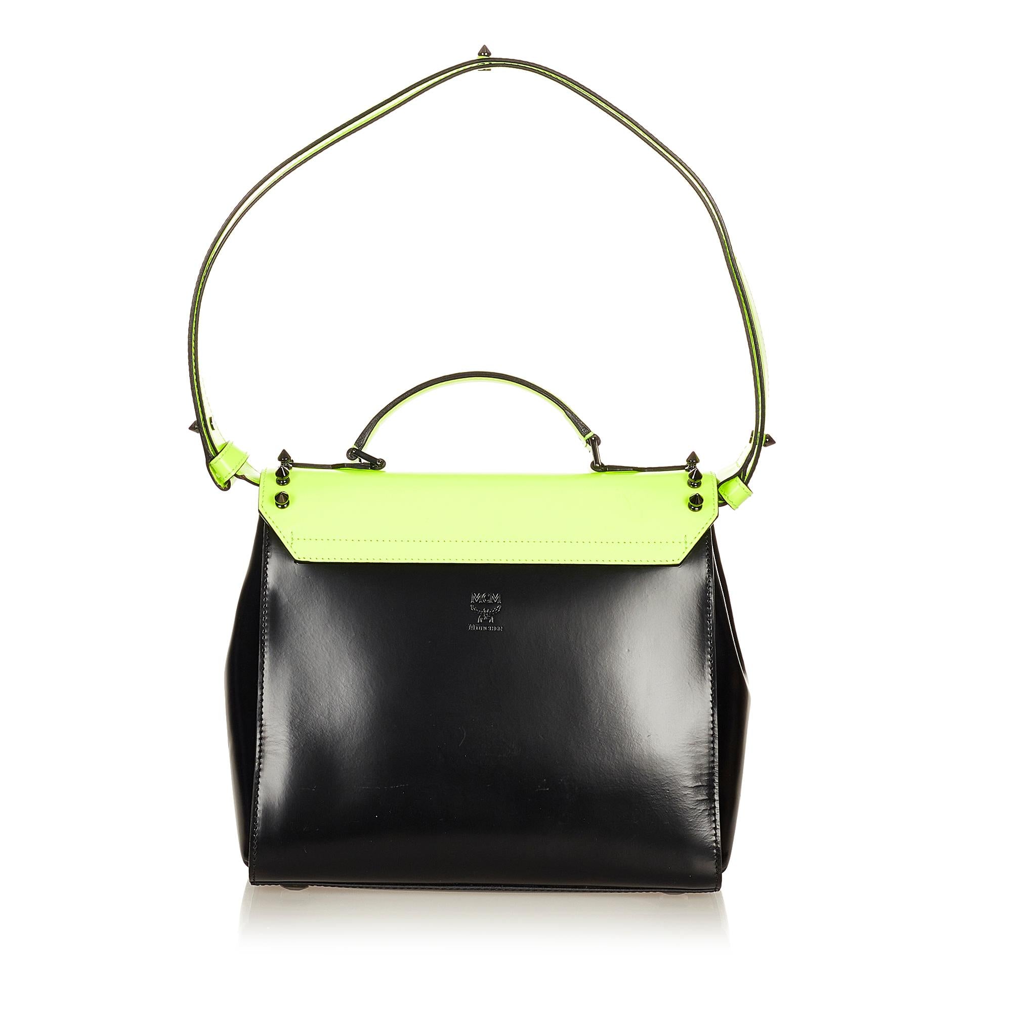 MCM Studded Leather Shoulder Bag (SHG-26921)