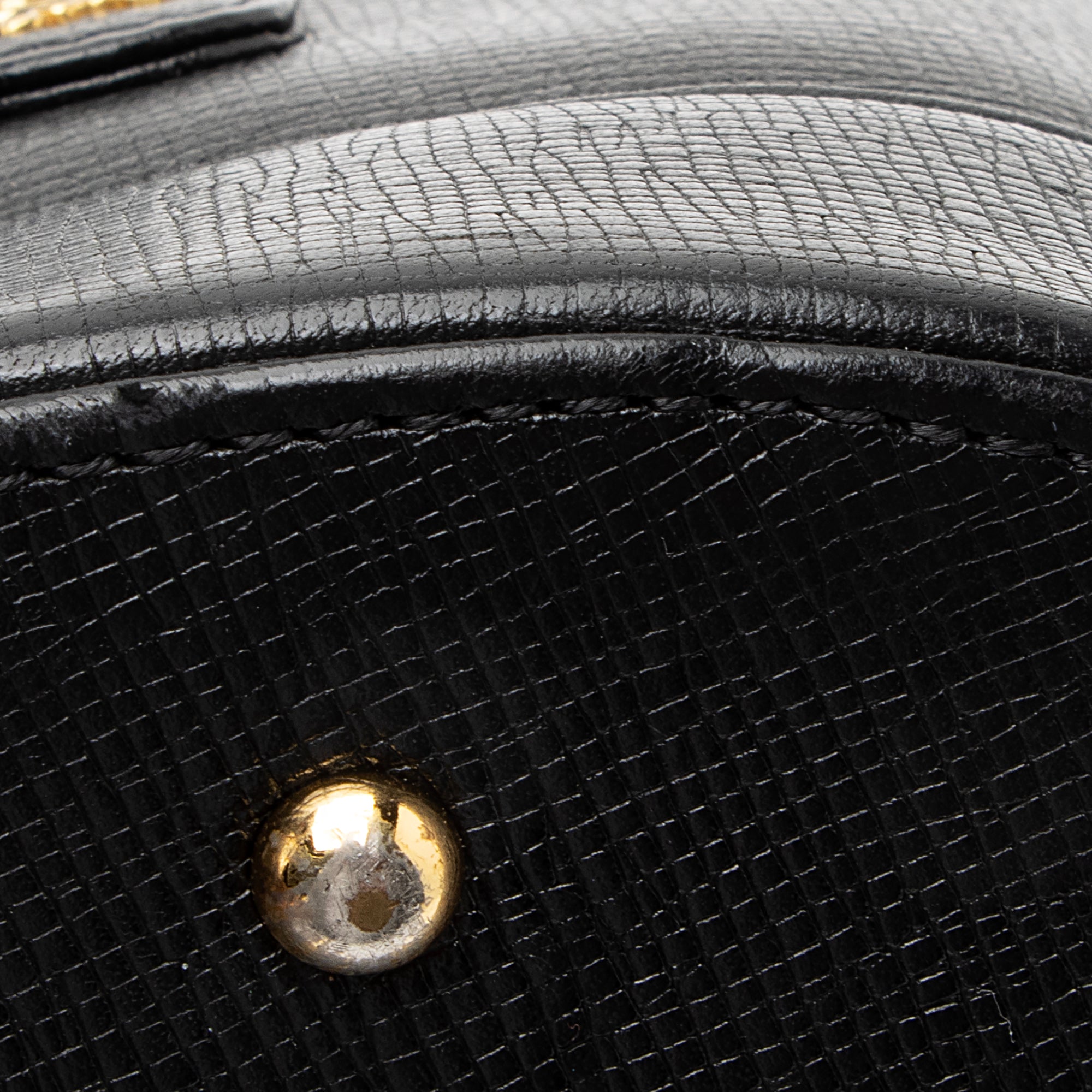 MCM Vintage Leather Studded Logo Small Tote (SHF-23083)