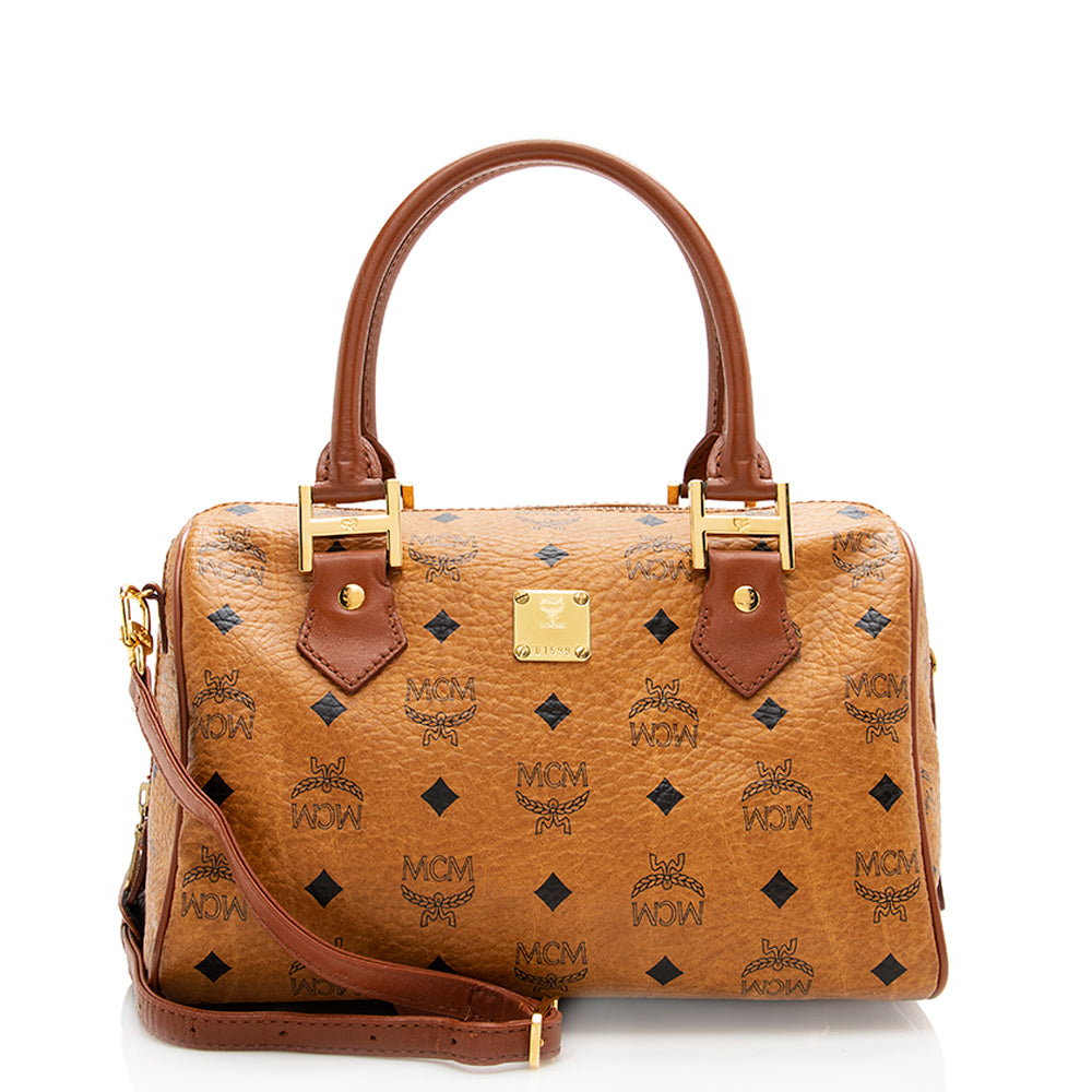 MCM Vintage Visetos Boston Satchel (SHF-18204)