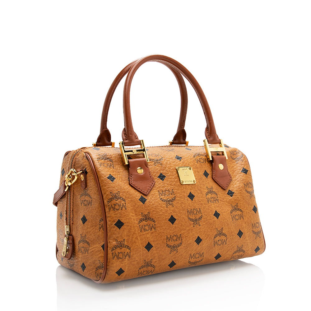 MCM Vintage Visetos Boston Satchel (SHF-18204)