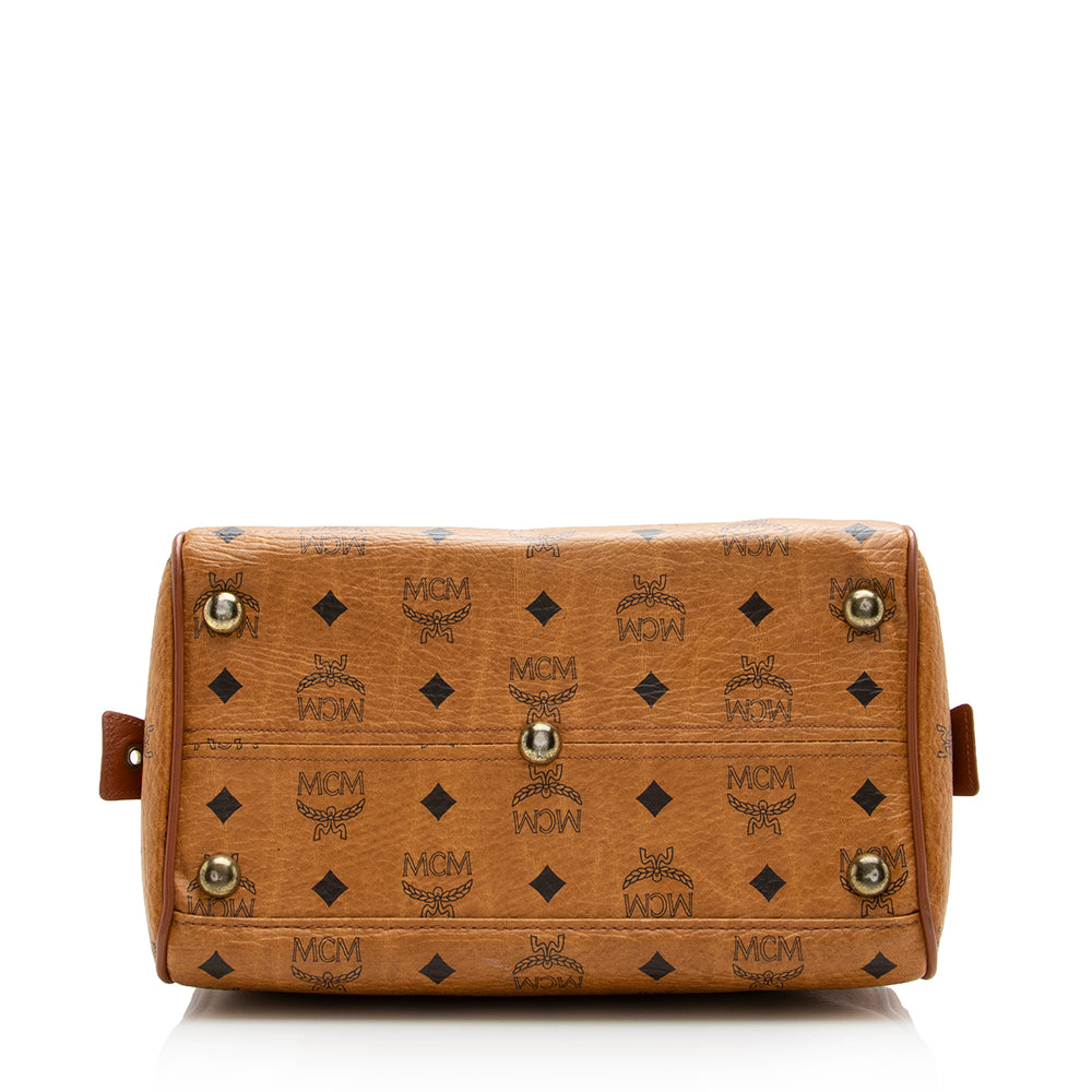 MCM Vintage Visetos Small Boston Satchel (SHF-18108)