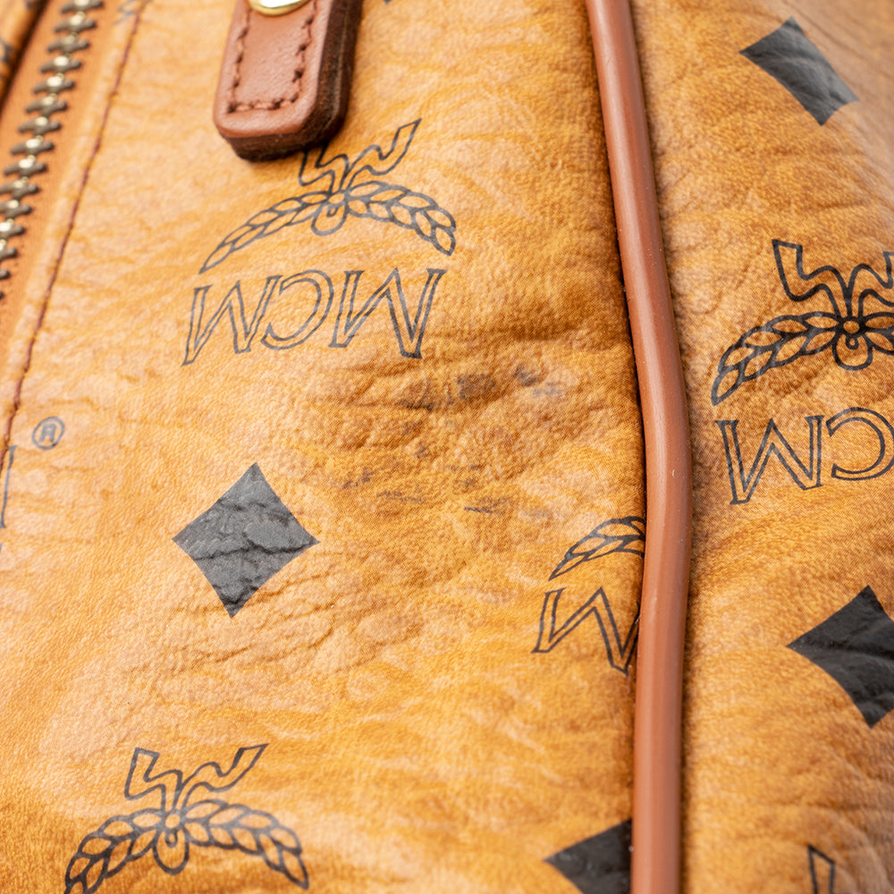 MCM Vintage Visetos Small Boston Satchel (SHF-18108)