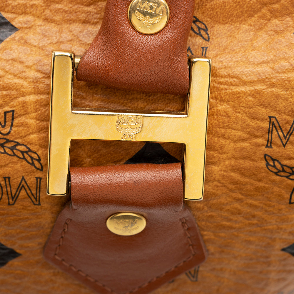 MCM Vintage Visetos Small Boston Satchel (SHF-18108)