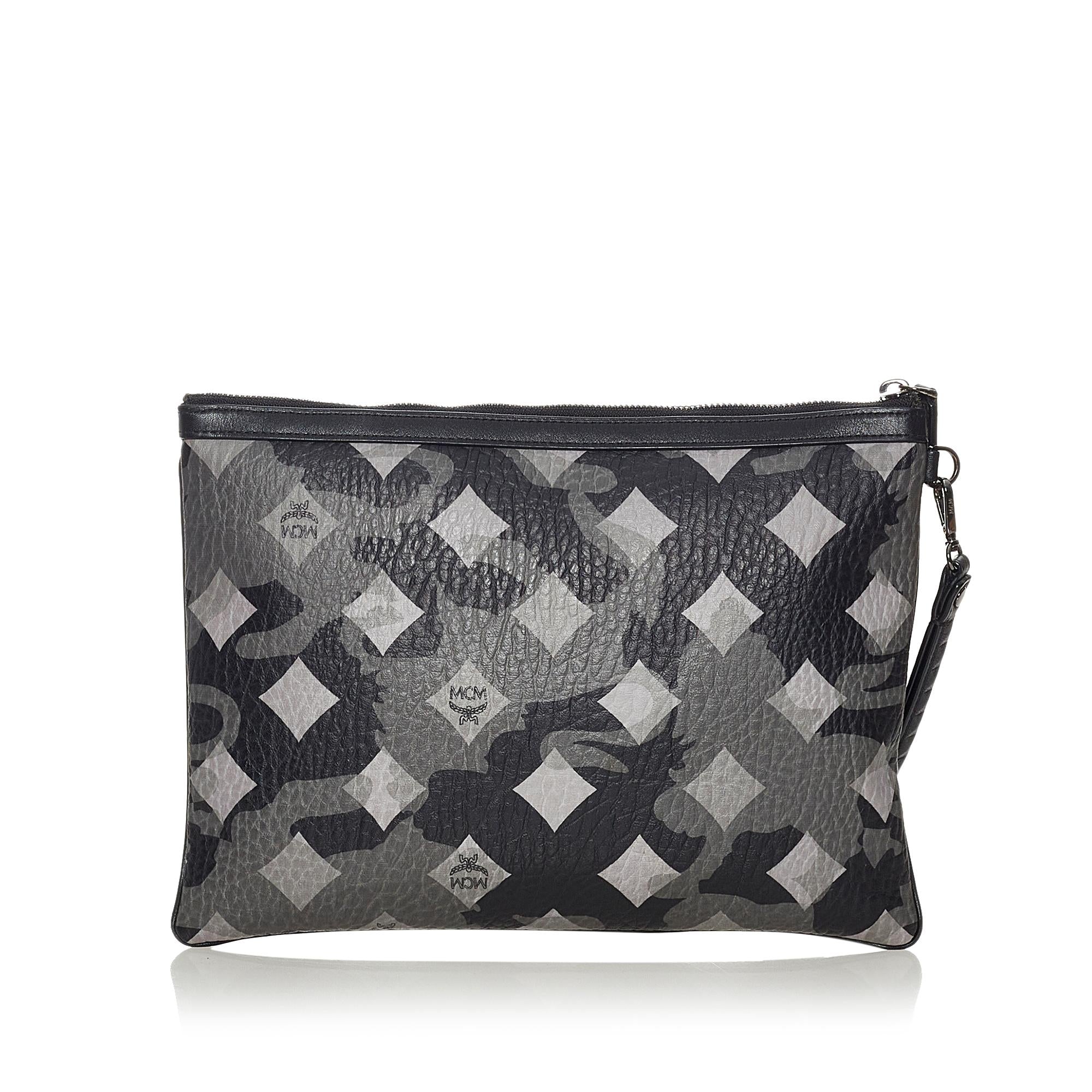 MCM Visetos Camouflage Leather Clutch (SHG-28086)