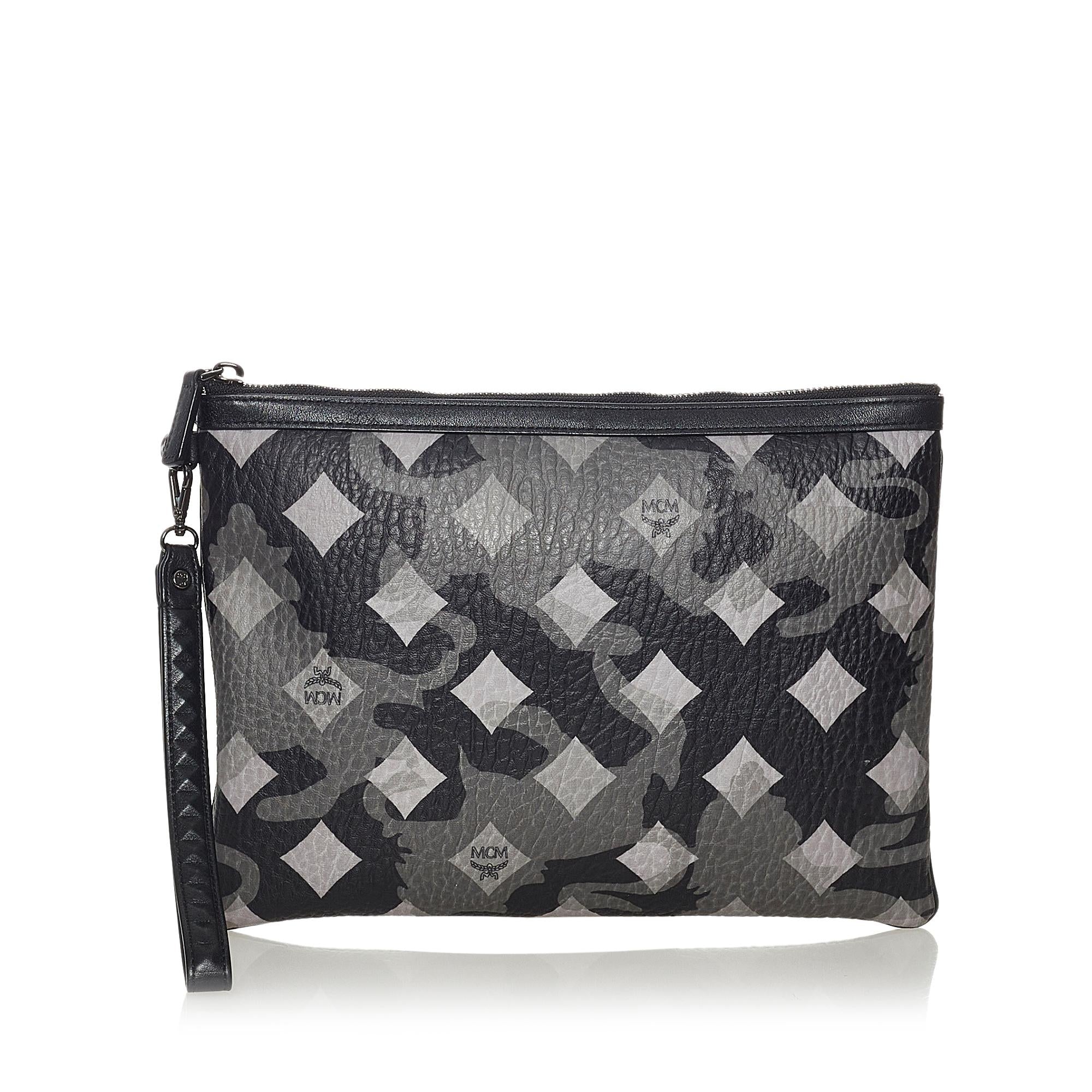 MCM Visetos Camouflage Leather Clutch (SHG-28086)