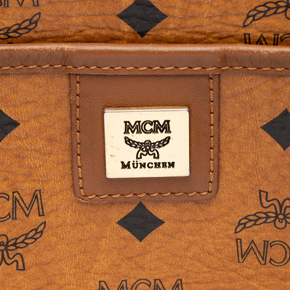 MCM Visetos Croc Embossed Liz Medium Shopper Tote (SHF-18699)