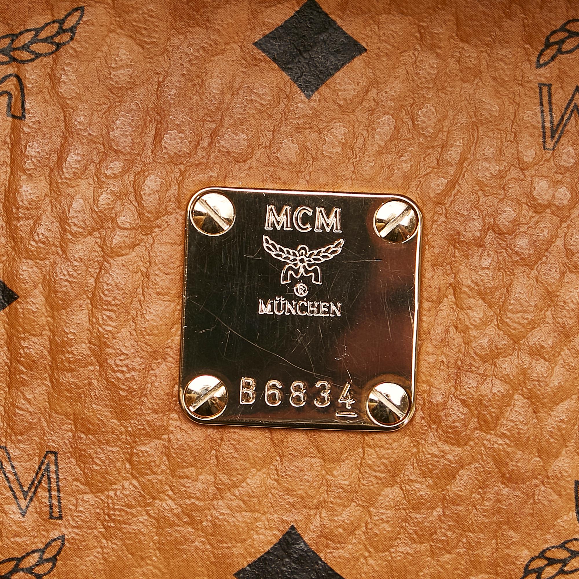 MCM Visetos Double Zip Kathy Satchel (SHG-37303)