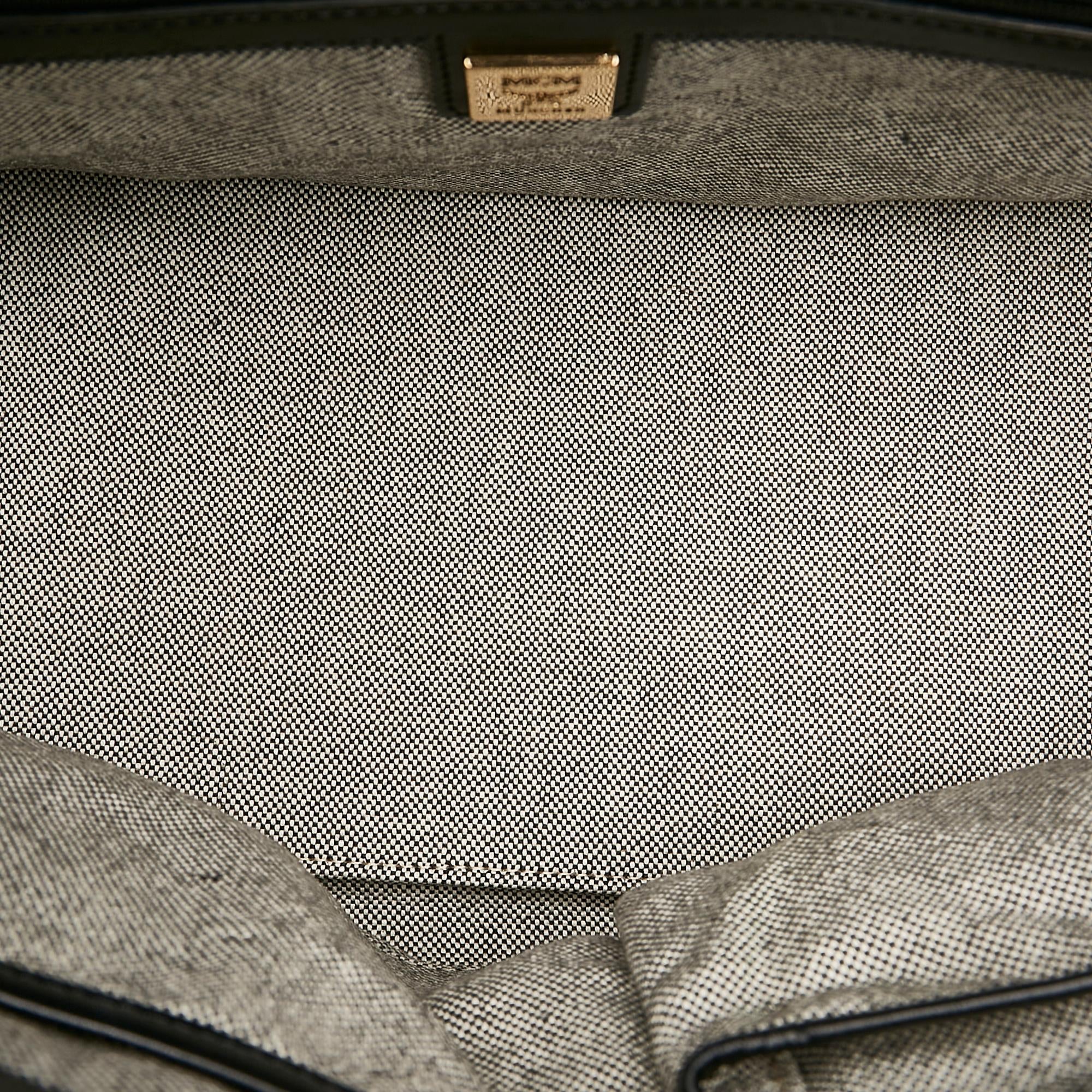 MCM Visetos Double Zip Kathy Satchel (SHG-37303)