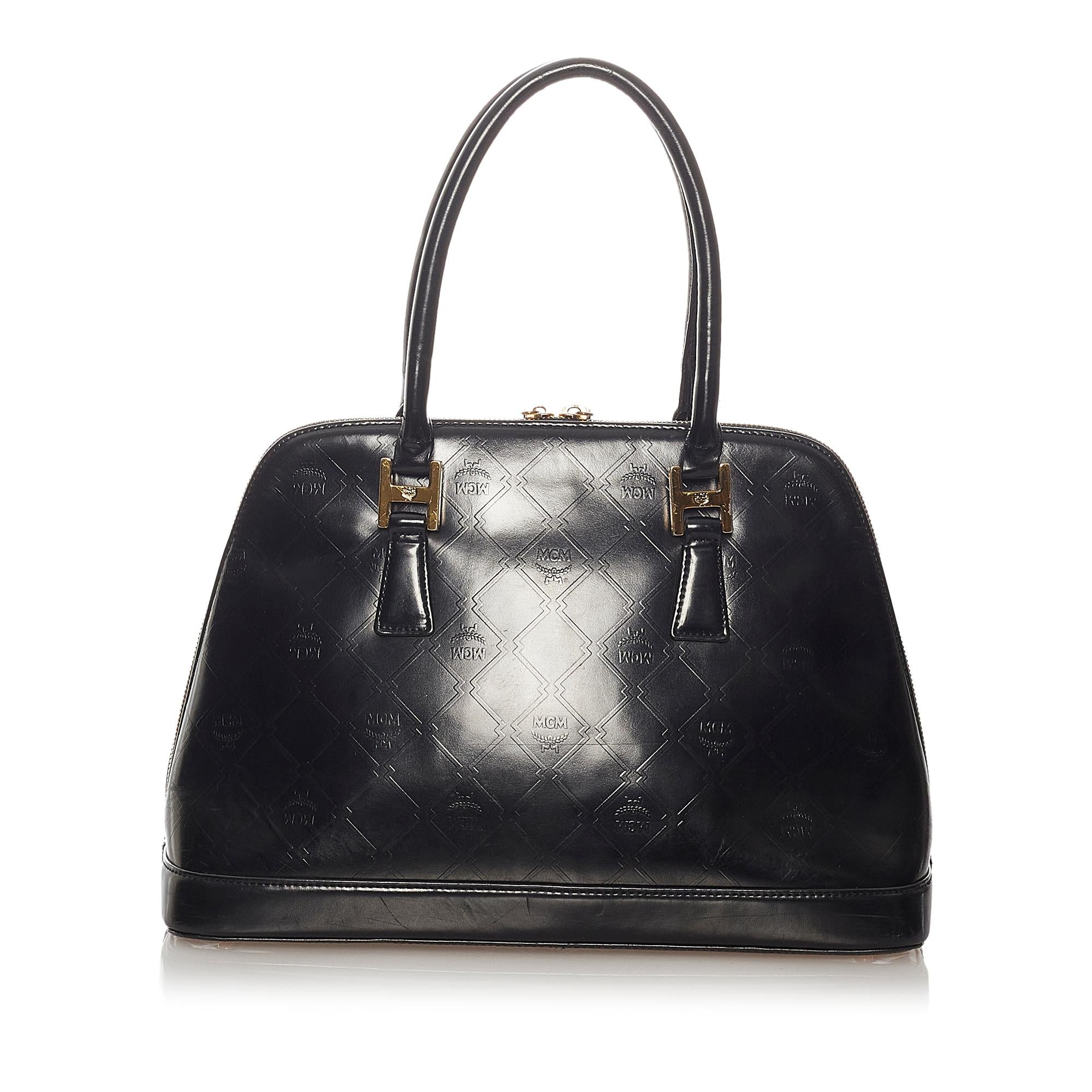 MCM Visetos Embossed Leather Handbag (SHG-27639)