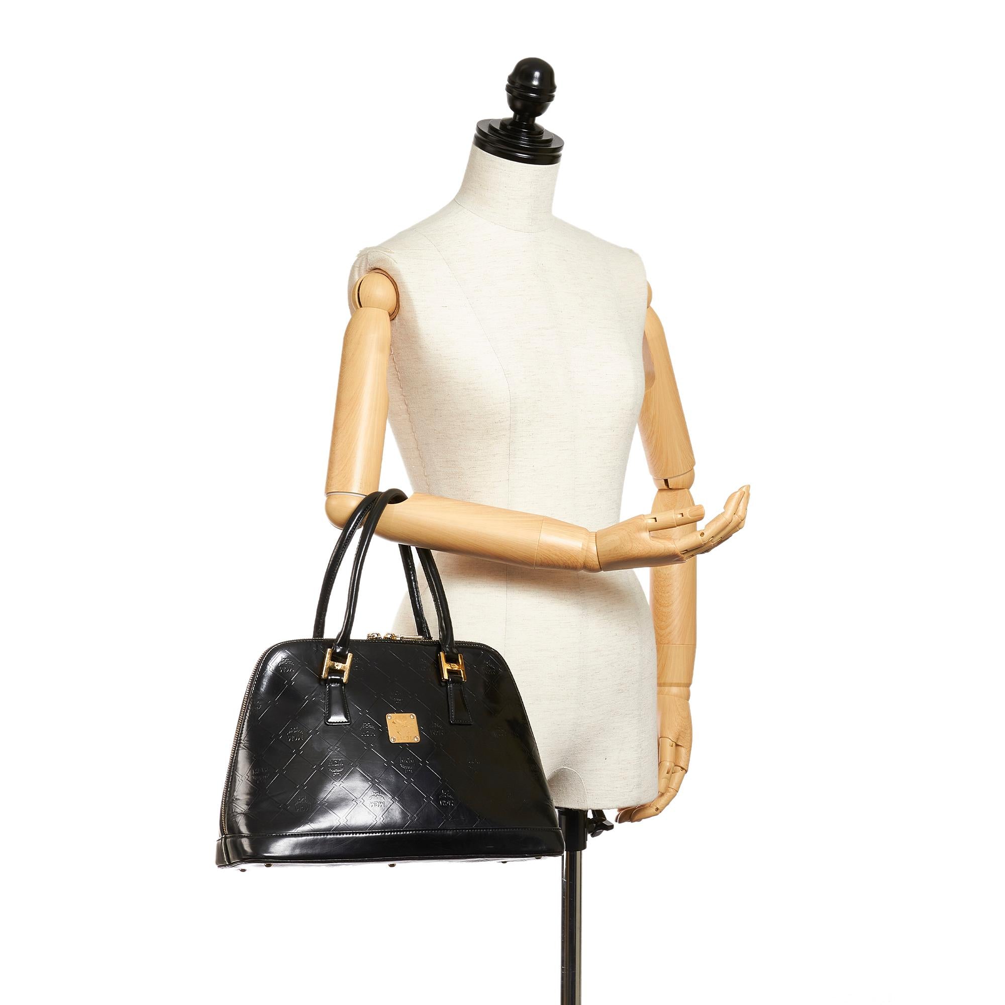 MCM Visetos Embossed Leather Handbag (SHG-27639)