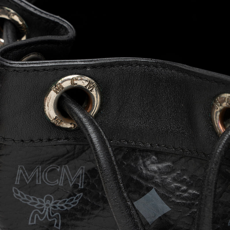 MCM Visetos Essential Drawstring Bucket Shoulder Bag - FINAL SALE (SHF-16527)