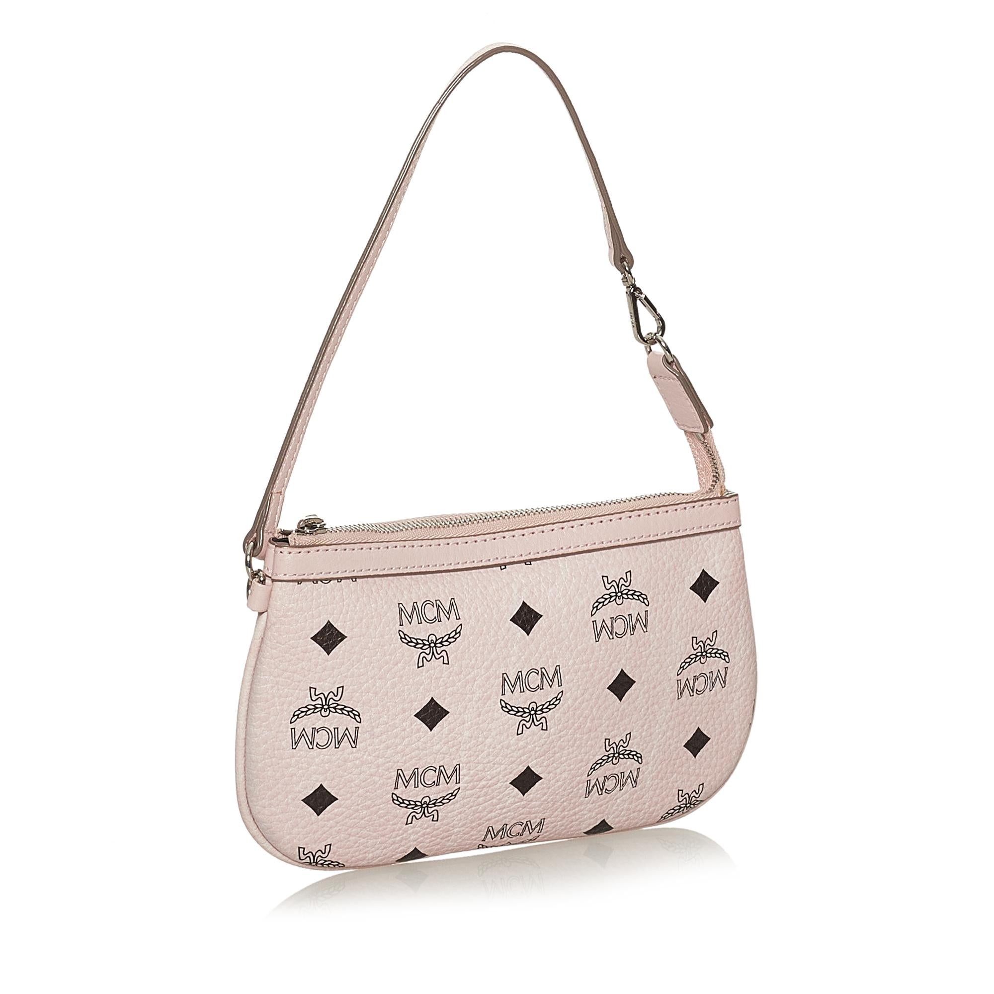 MCM Visetos Leather Baguette (SHG-28462)