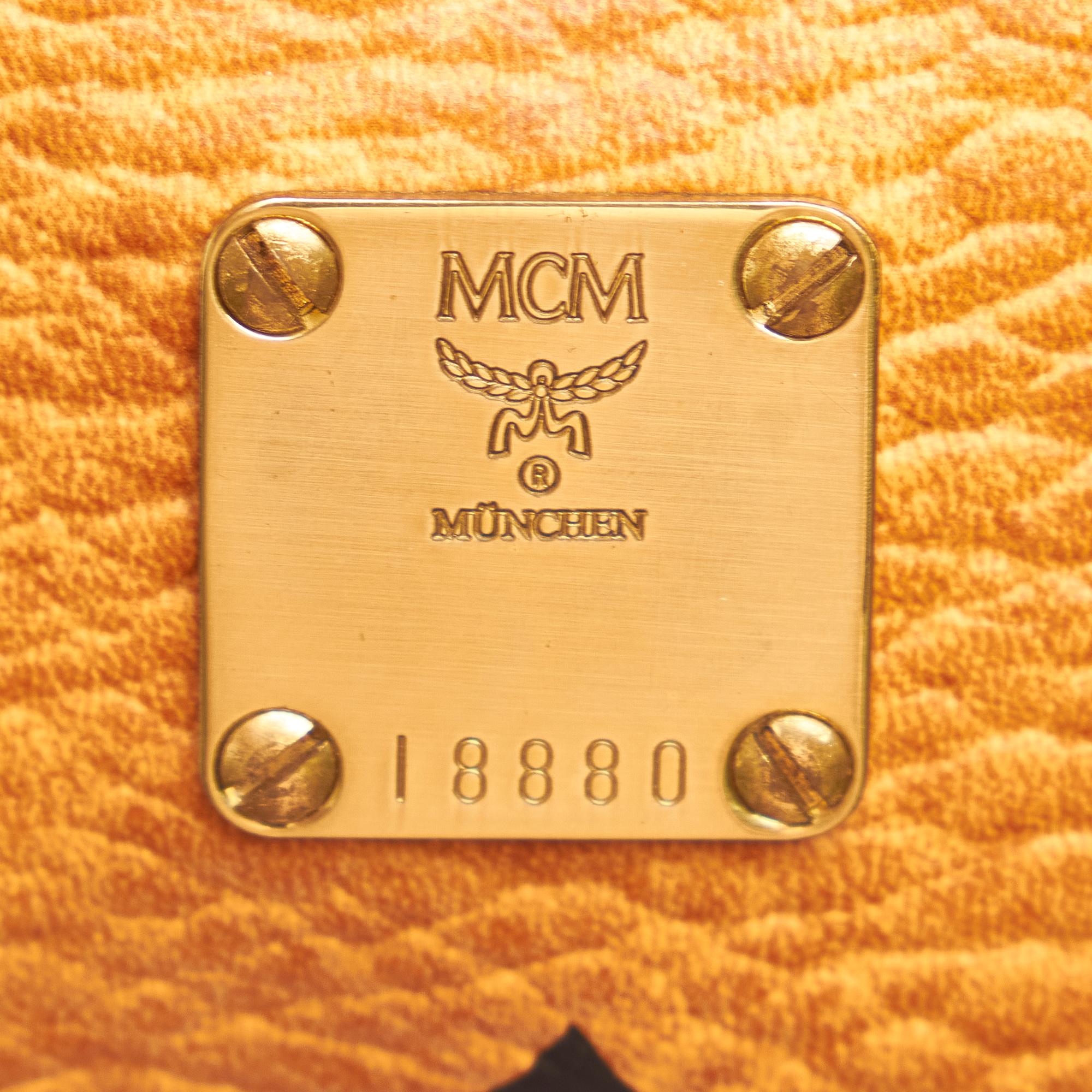 MCM Visetos Leather Boston Bag (SHG-23268)