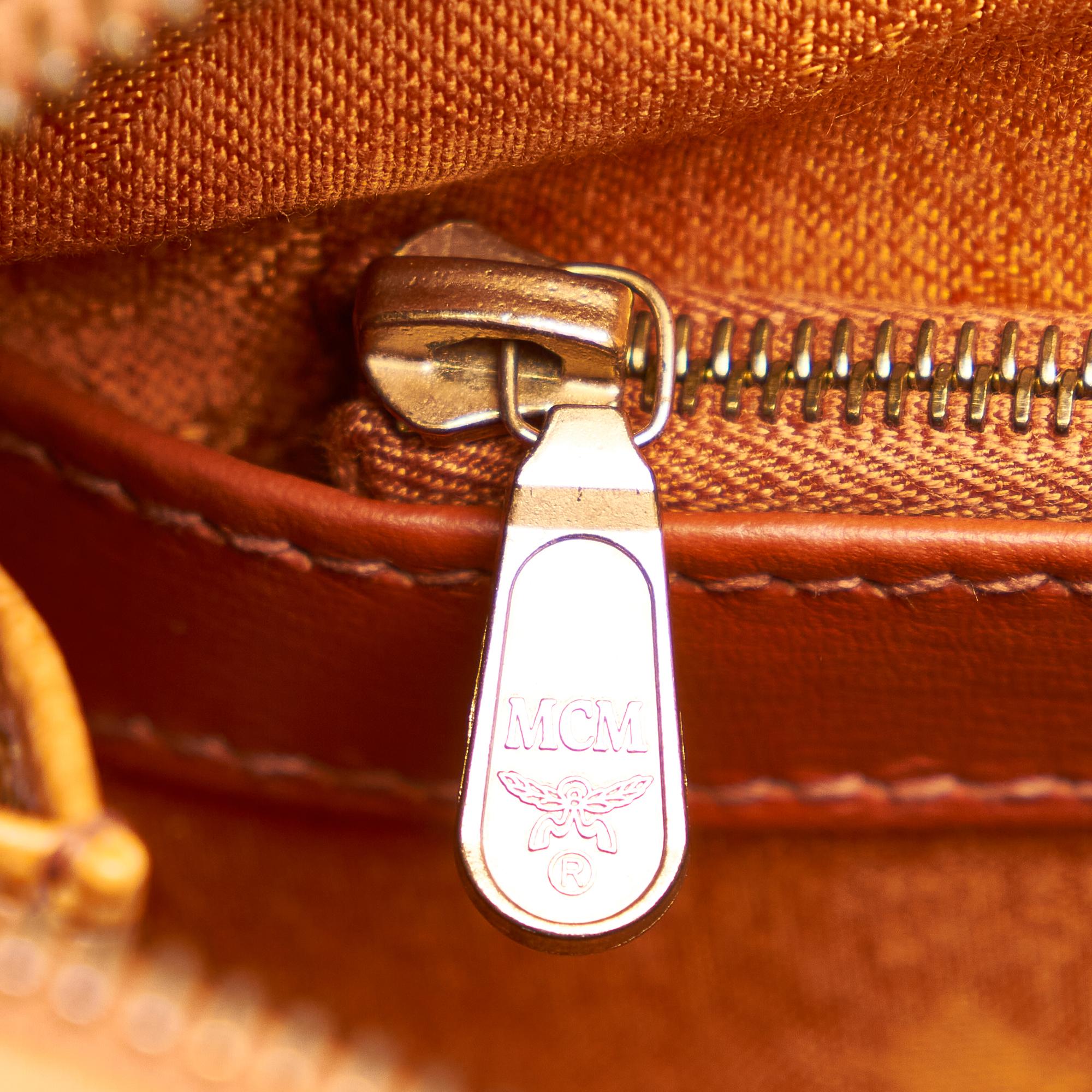 MCM Visetos Leather Boston Bag (SHG-23268)