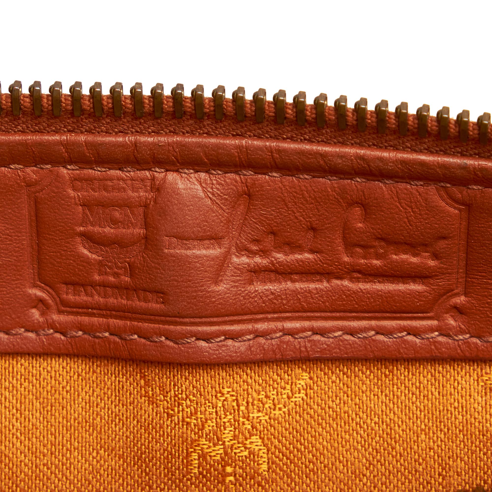 MCM Visetos Leather Boston Bag (SHG-23268)