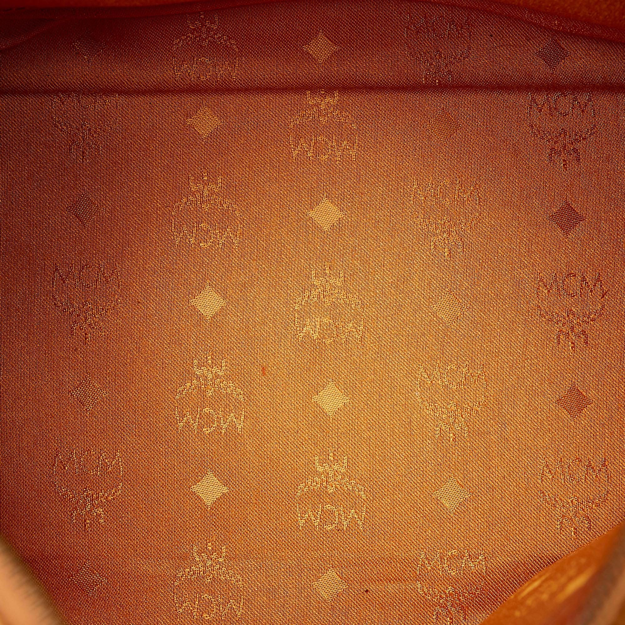 MCM Visetos Leather Boston Bag (SHG-25617)