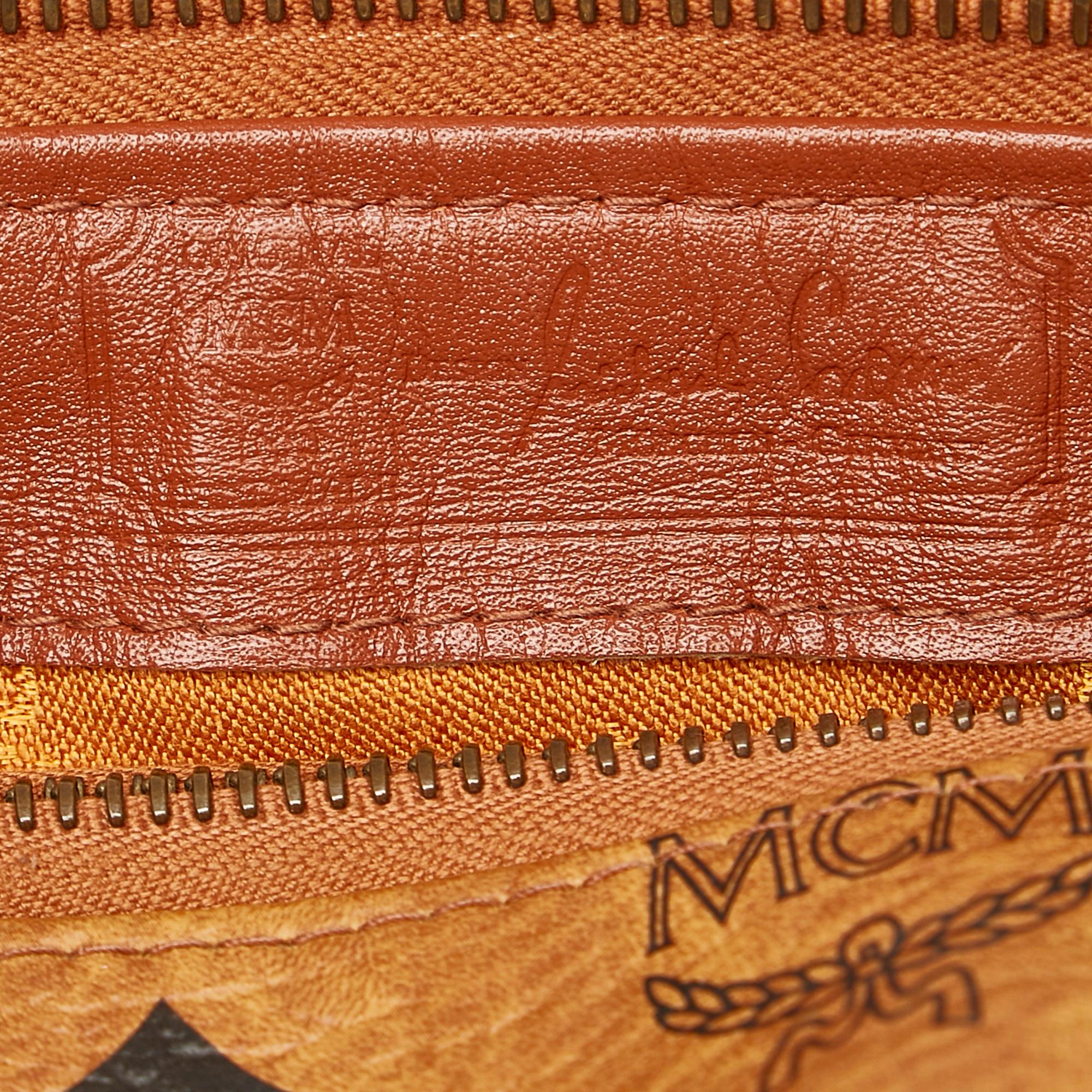 MCM Visetos Leather Boston Bag (SHG-25617)