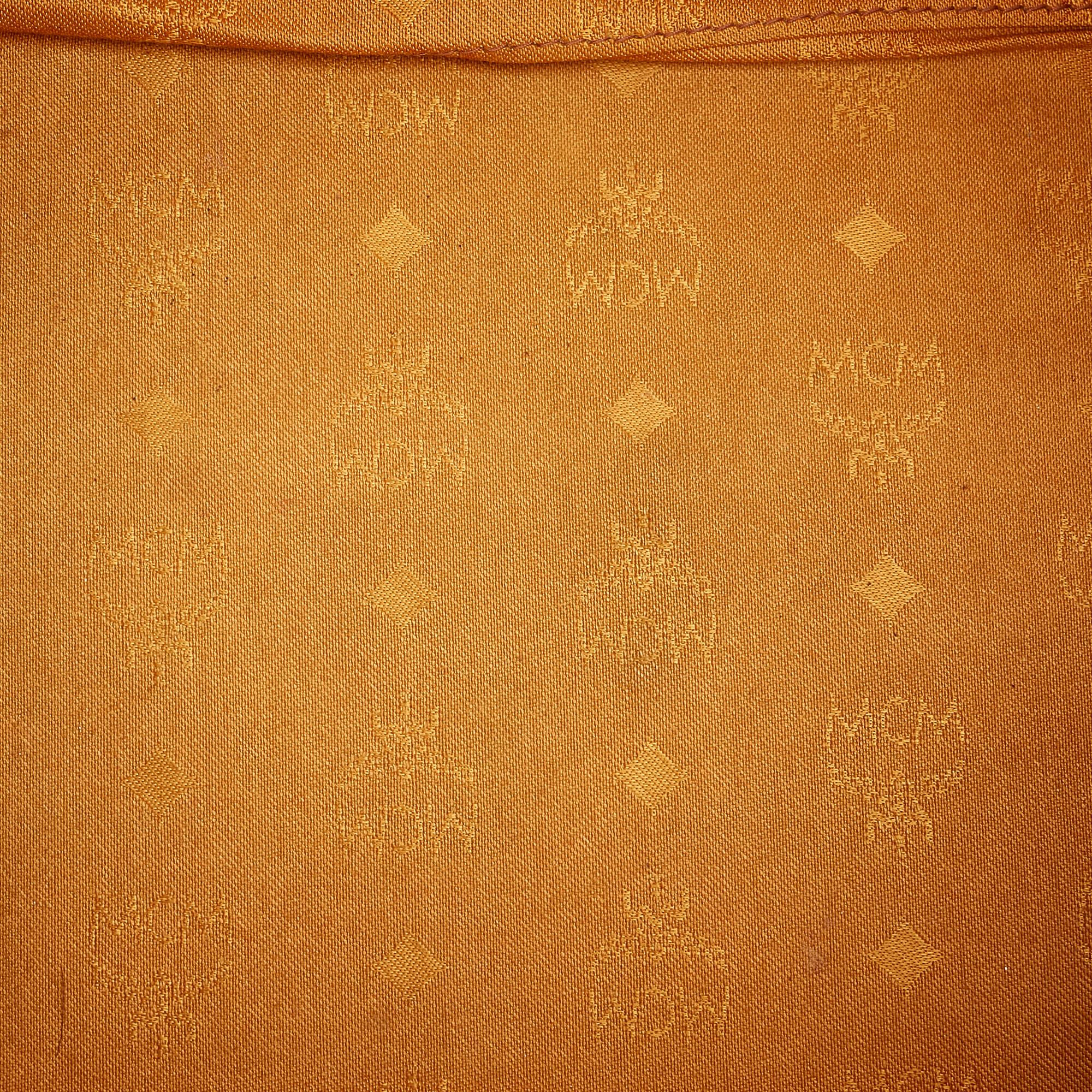 MCM Visetos Leather Boston Bag (SHG-32478)