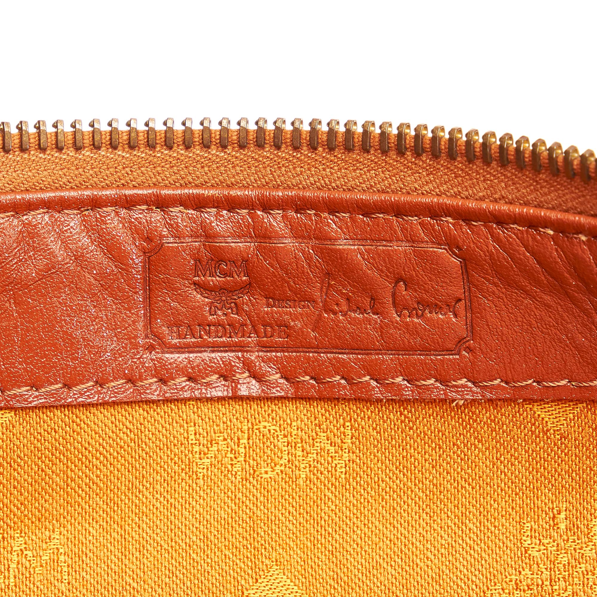 MCM Visetos Leather Boston Bag (SHG-33382)