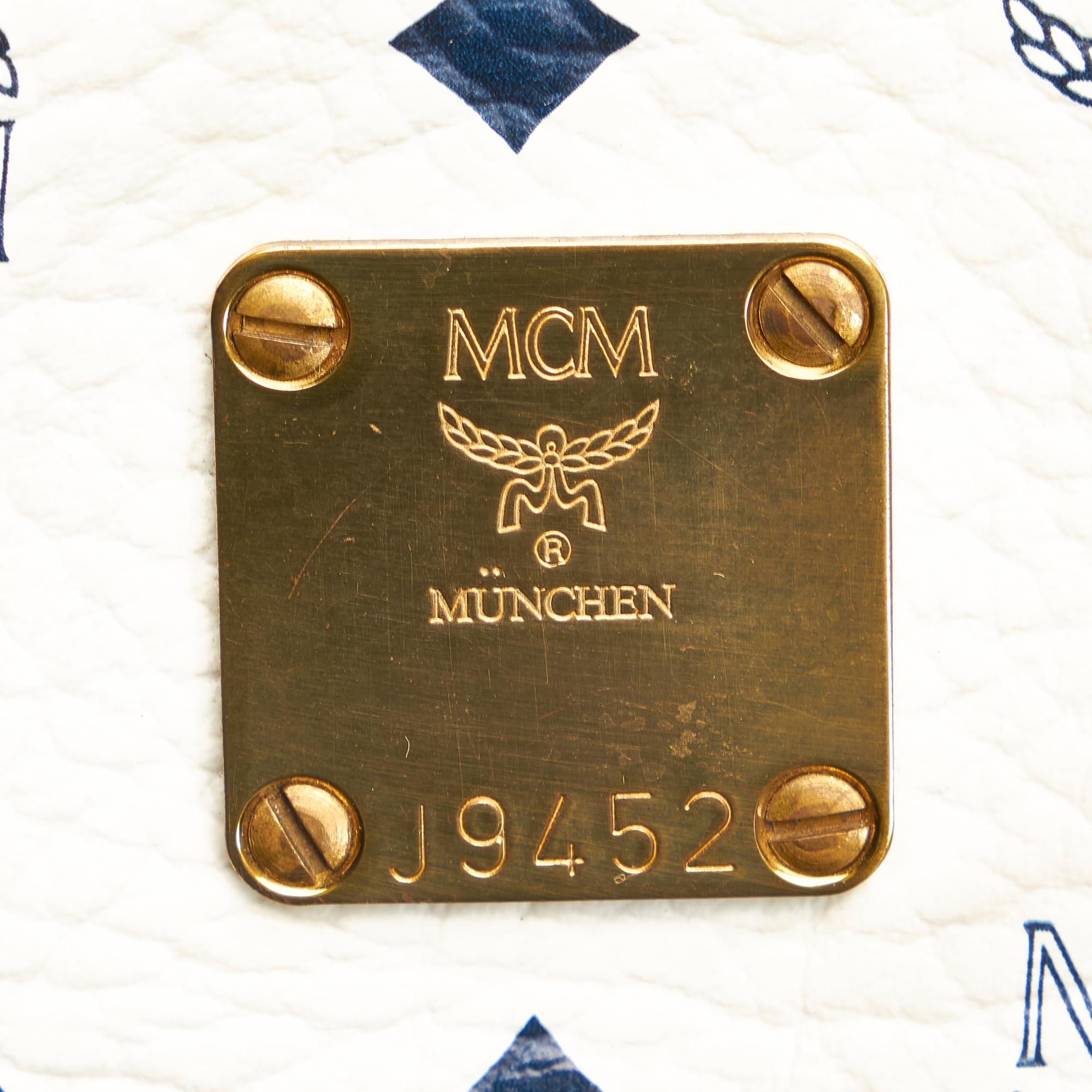 MCM Visetos Leather Boston Bag (SHG-33861)