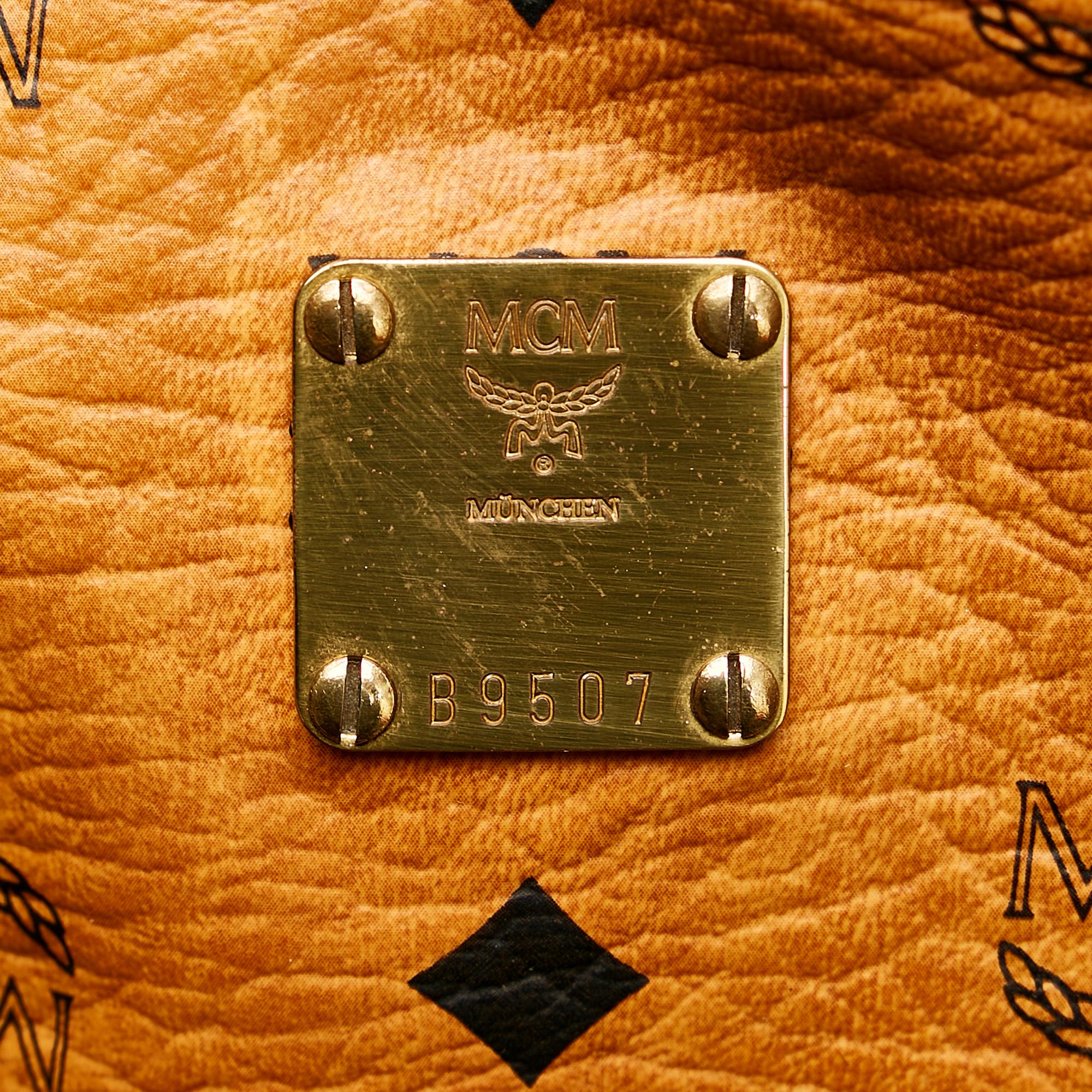 MCM Visetos Leather Boston (SHG-26987)