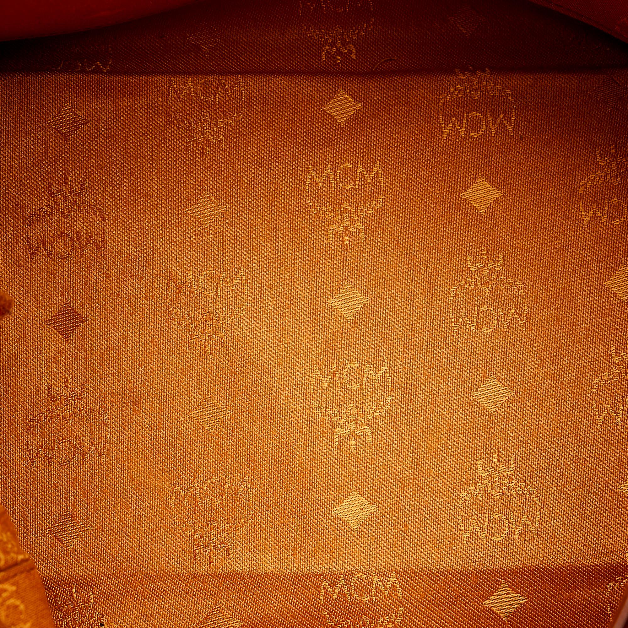 MCM Visetos Leather Boston (SHG-26987)