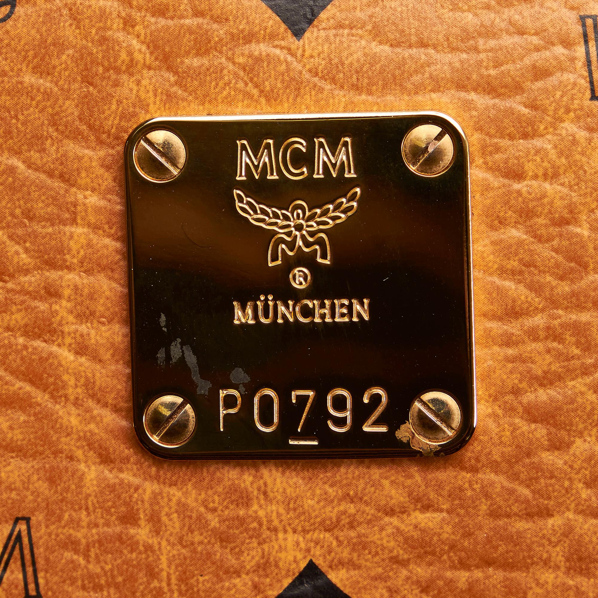 MCM Visetos Leather Boston (SHG-32279)