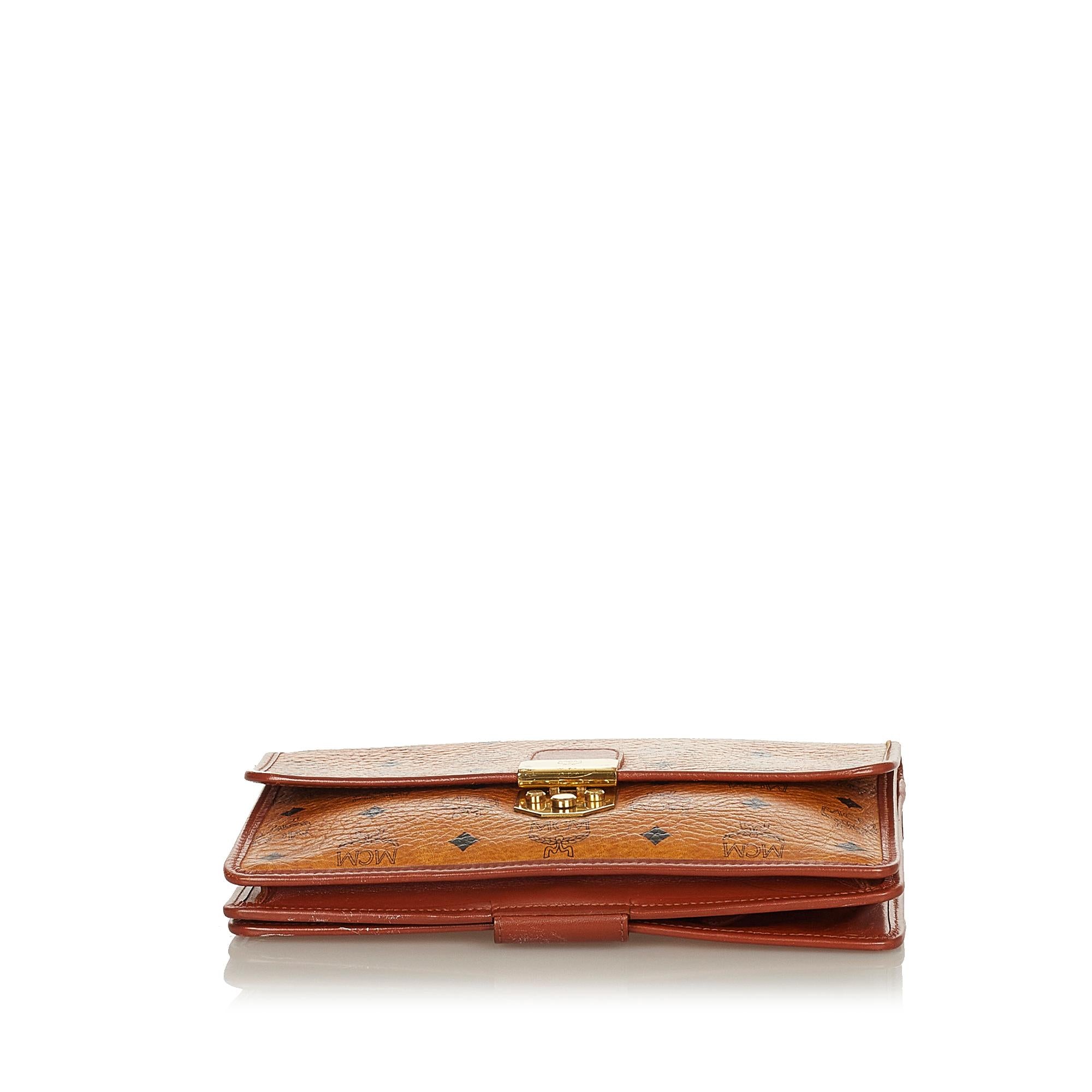 MCM Visetos Leather Clutch Bag (SHG-25087)
