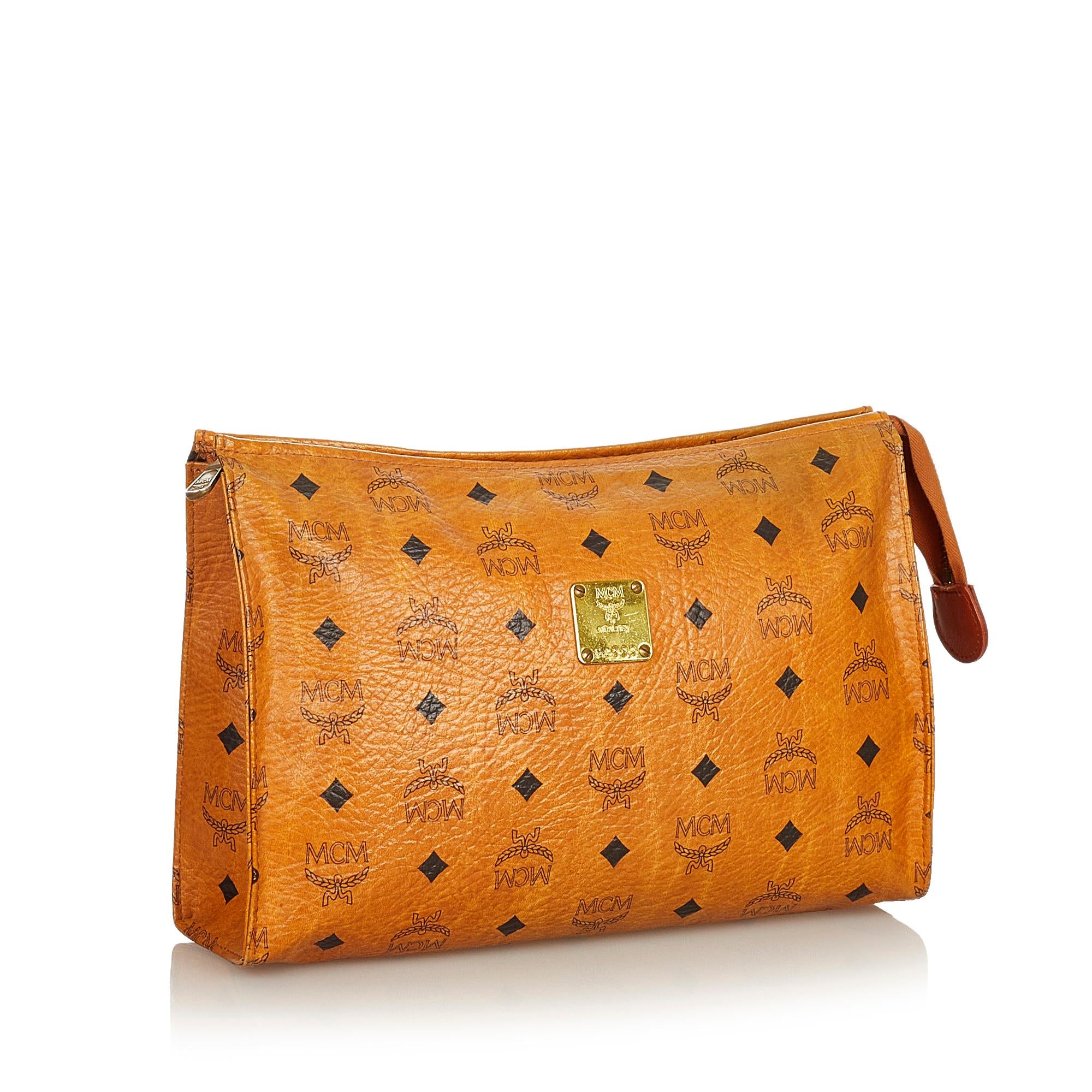 MCM Visetos Leather Clutch Bag (SHG-27525)