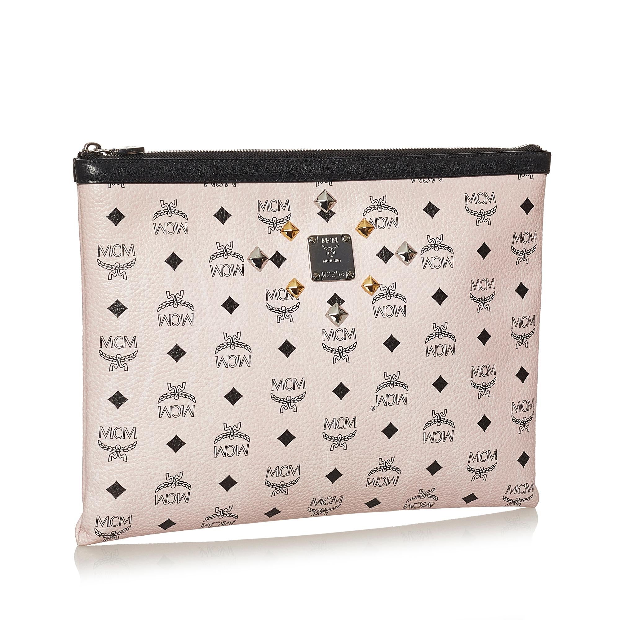 MCM Visetos Leather Clutch Bag (SHG-28412)