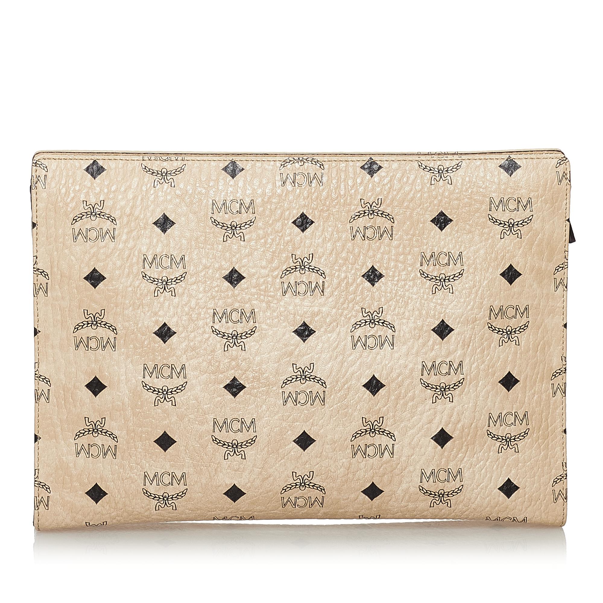 MCM Visetos Leather Clutch Bag (SHG-32262)