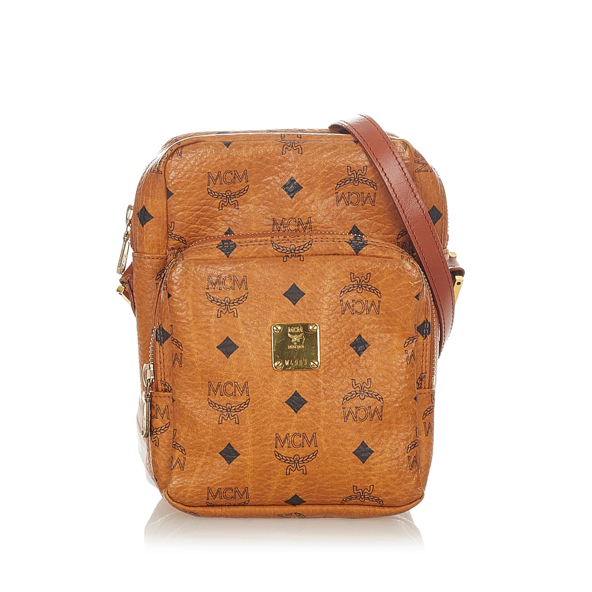 MCM Visetos Leather Crossbody Bag (SHG-25550)