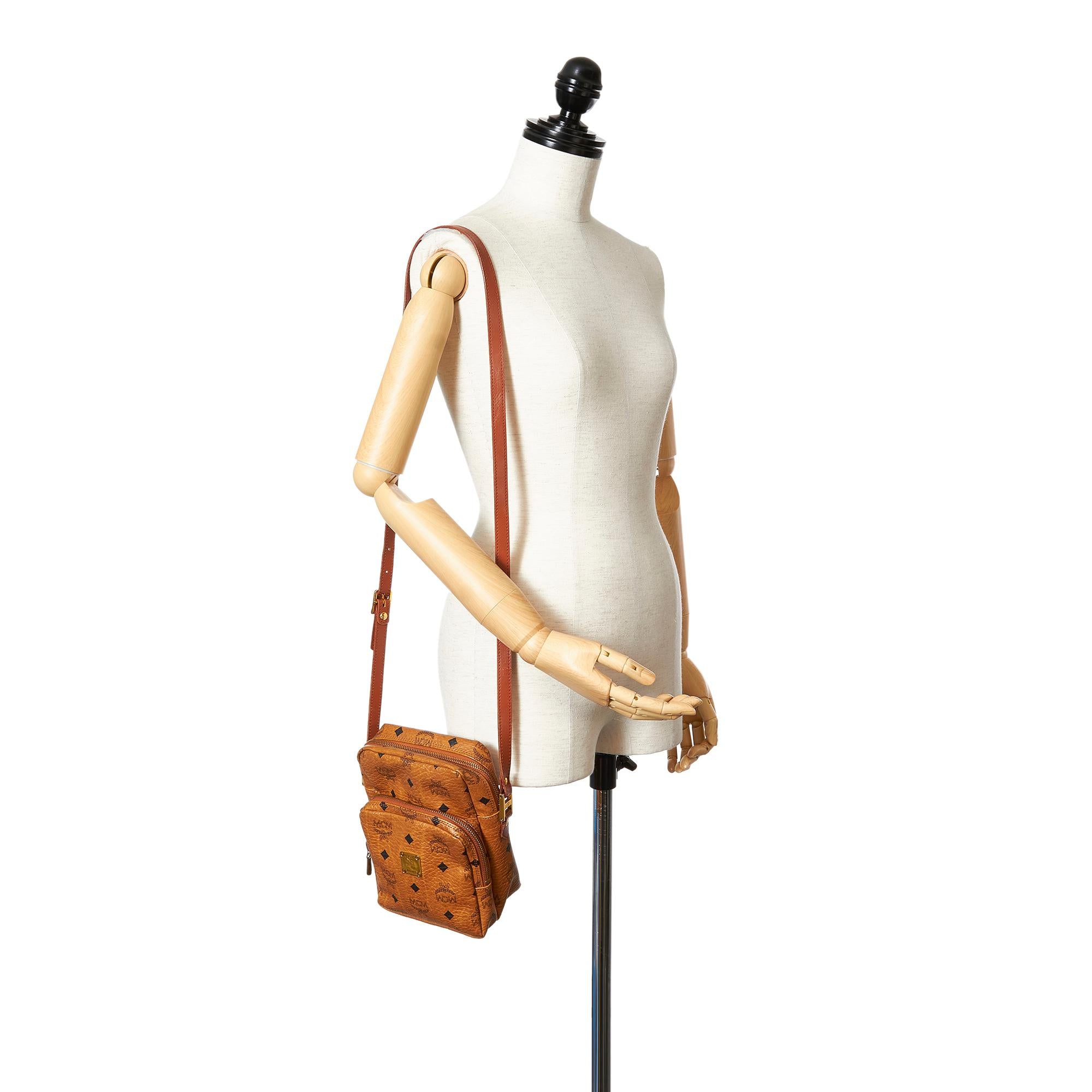 MCM Visetos Leather Crossbody Bag (SHG-25550)