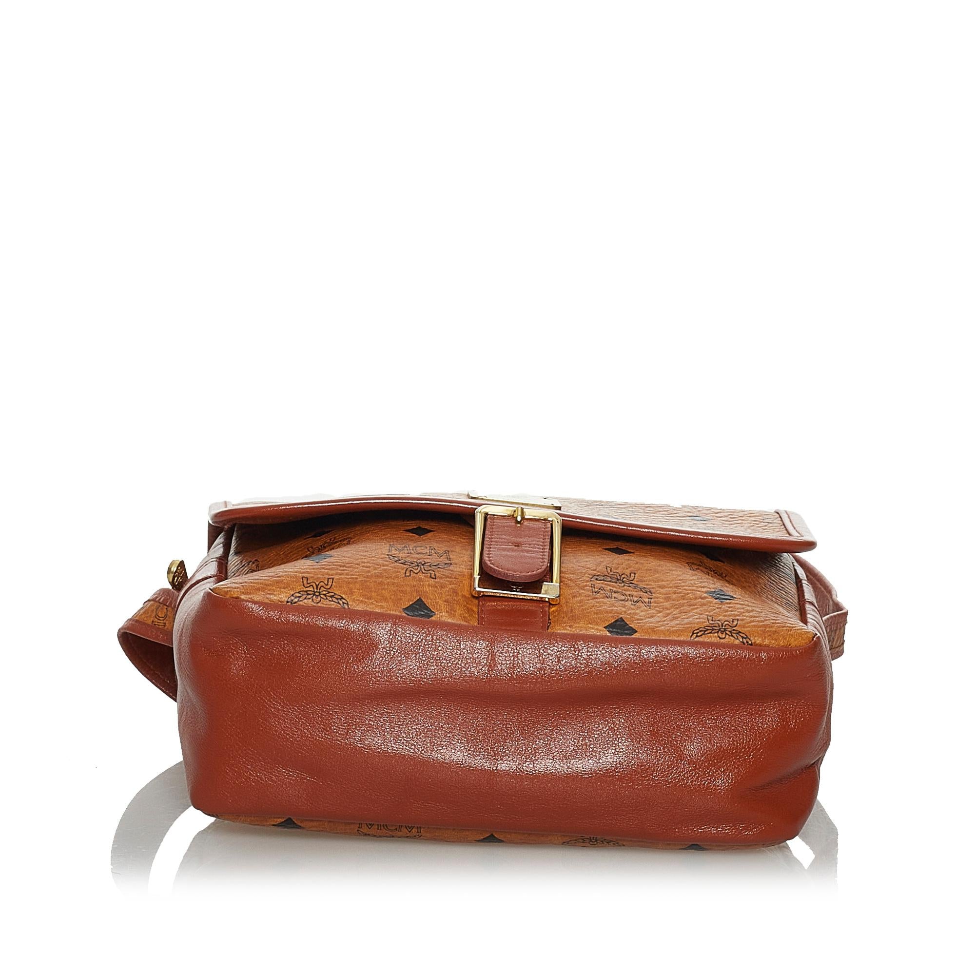 MCM Visetos Leather Crossbody Bag (SHG-28287)