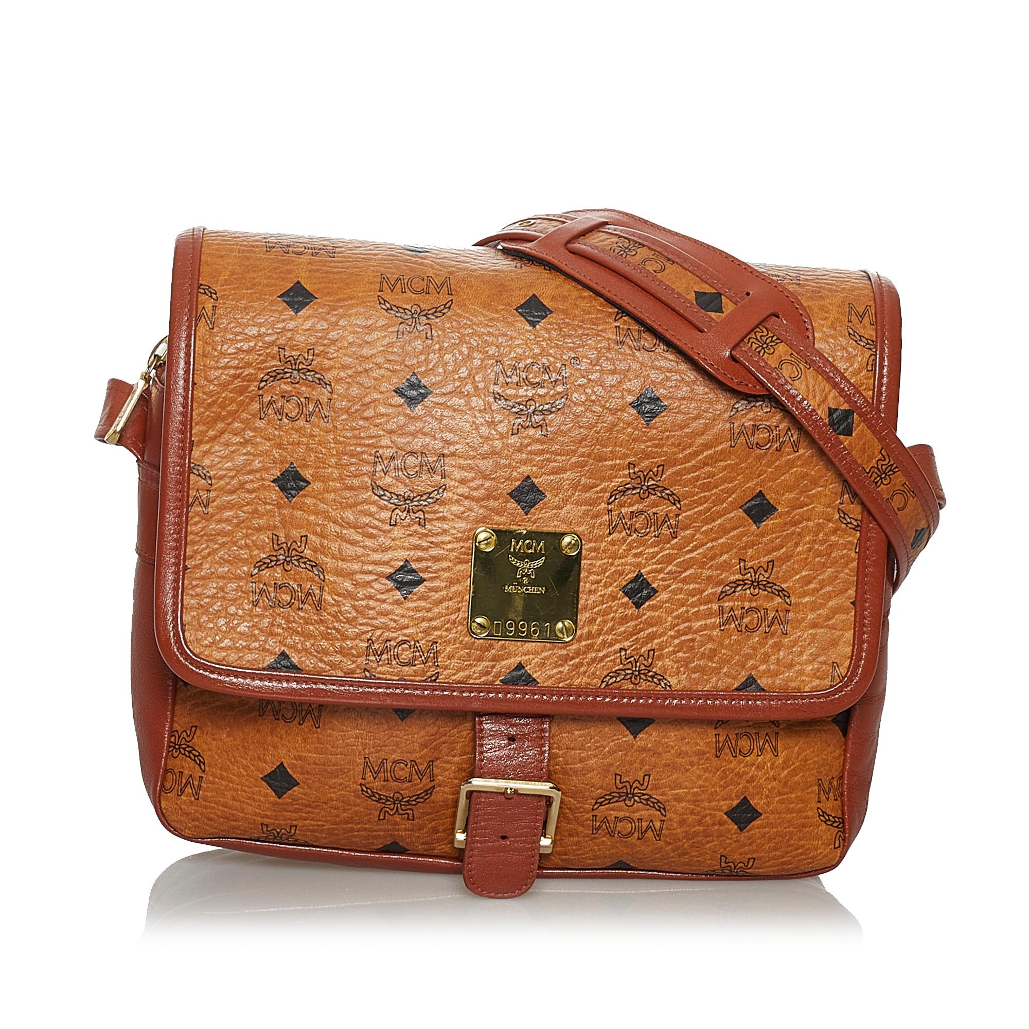 MCM Visetos Leather Crossbody Bag (SHG-28287)