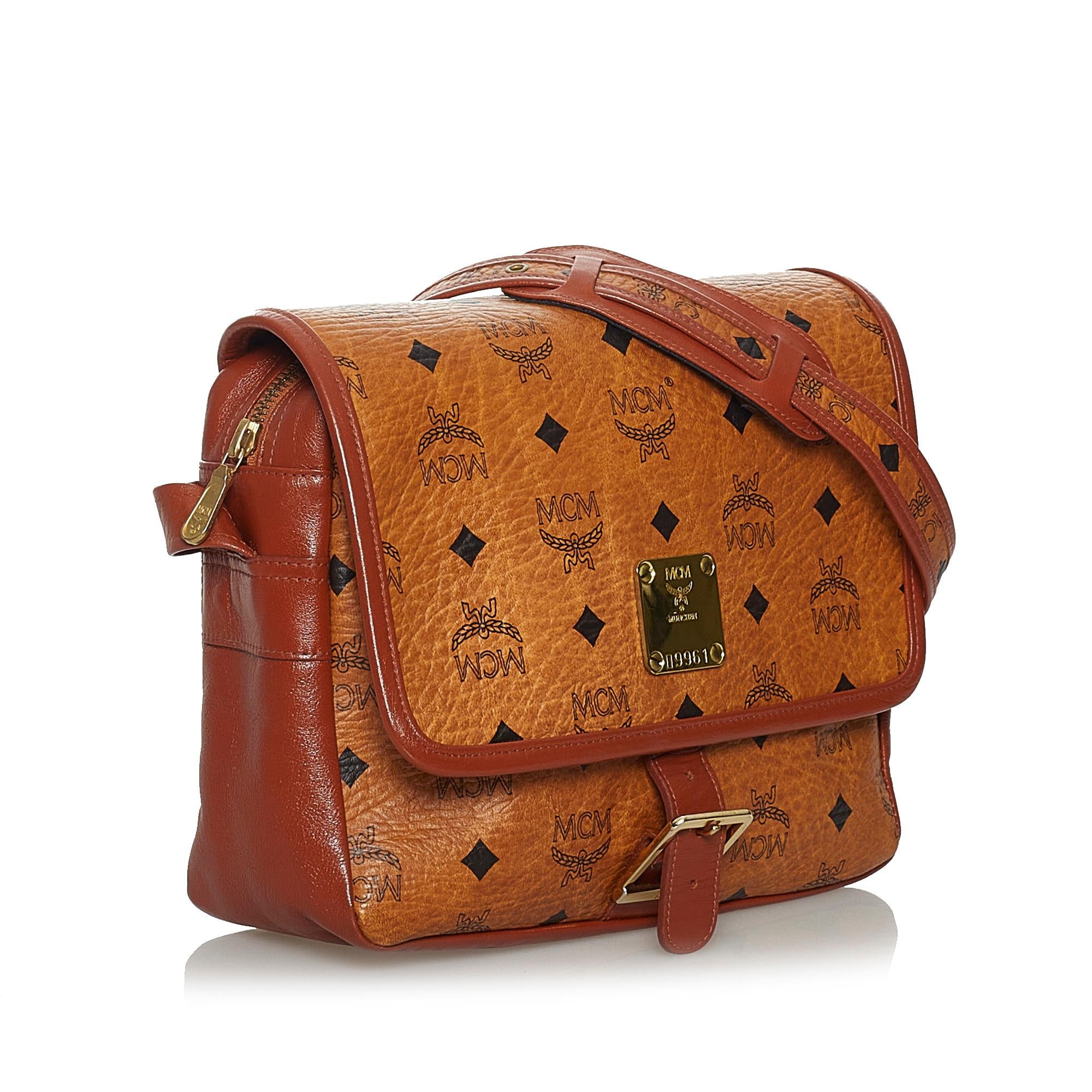 MCM Visetos Leather Crossbody Bag (SHG-28287)