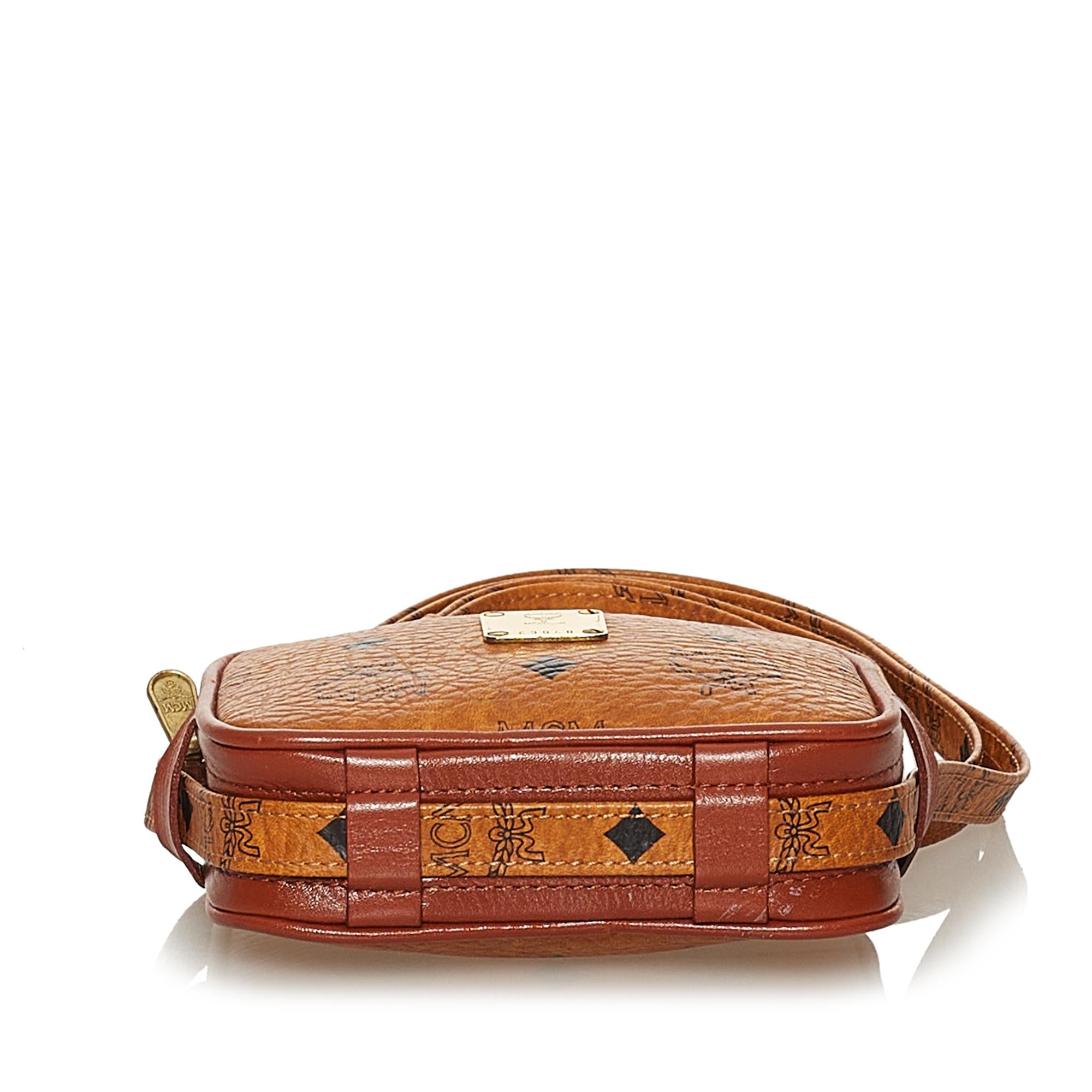 MCM Visetos Leather Crossbody Bag (SHG-28460)