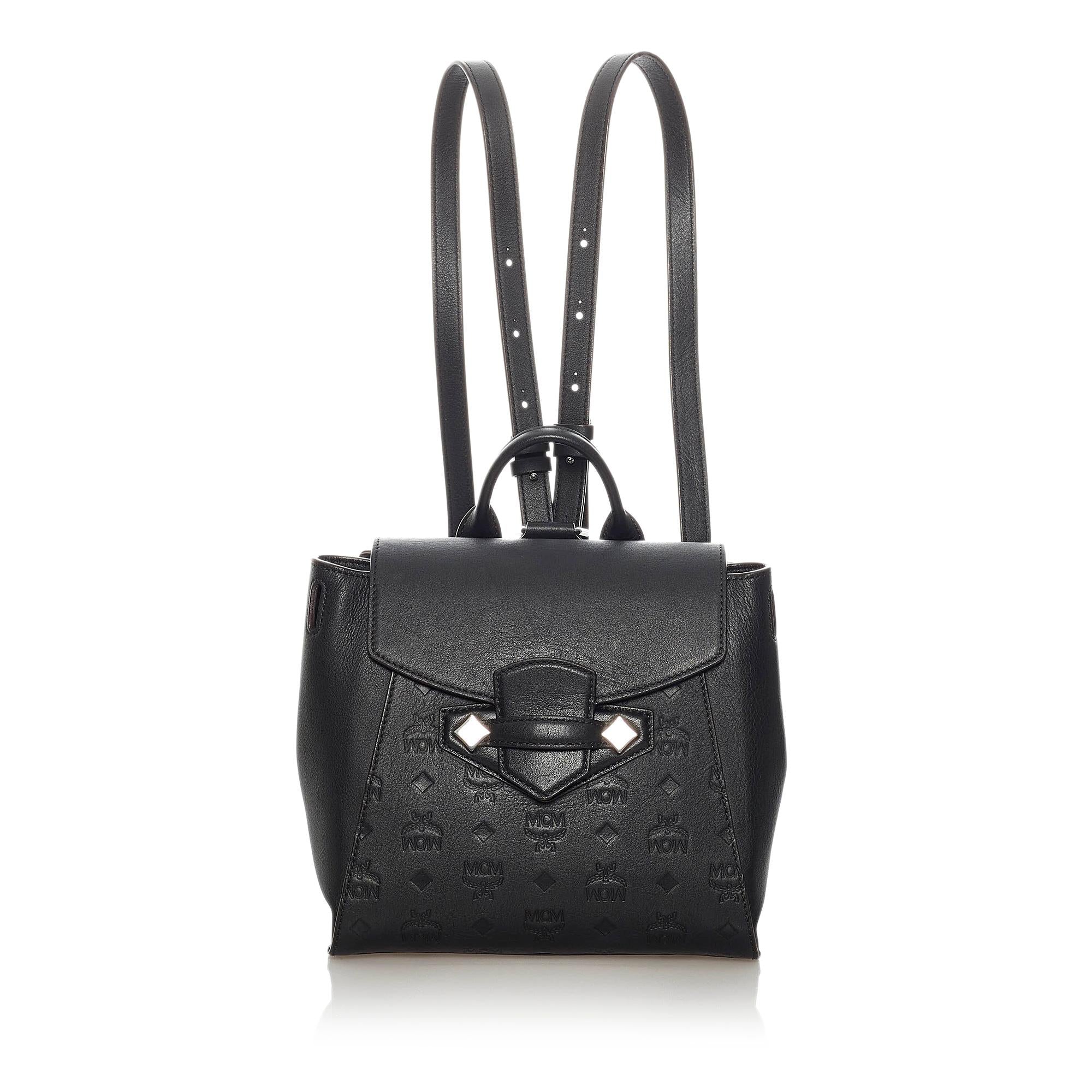 MCM Visetos Leather Drawstring Backpack (SHG-28821)
