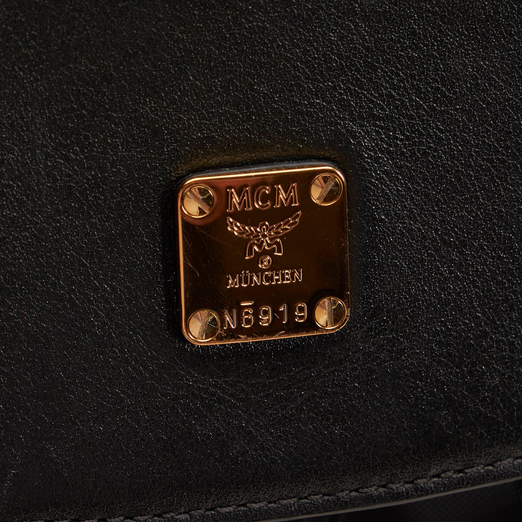 MCM Visetos Leather Drawstring Backpack (SHG-31607)