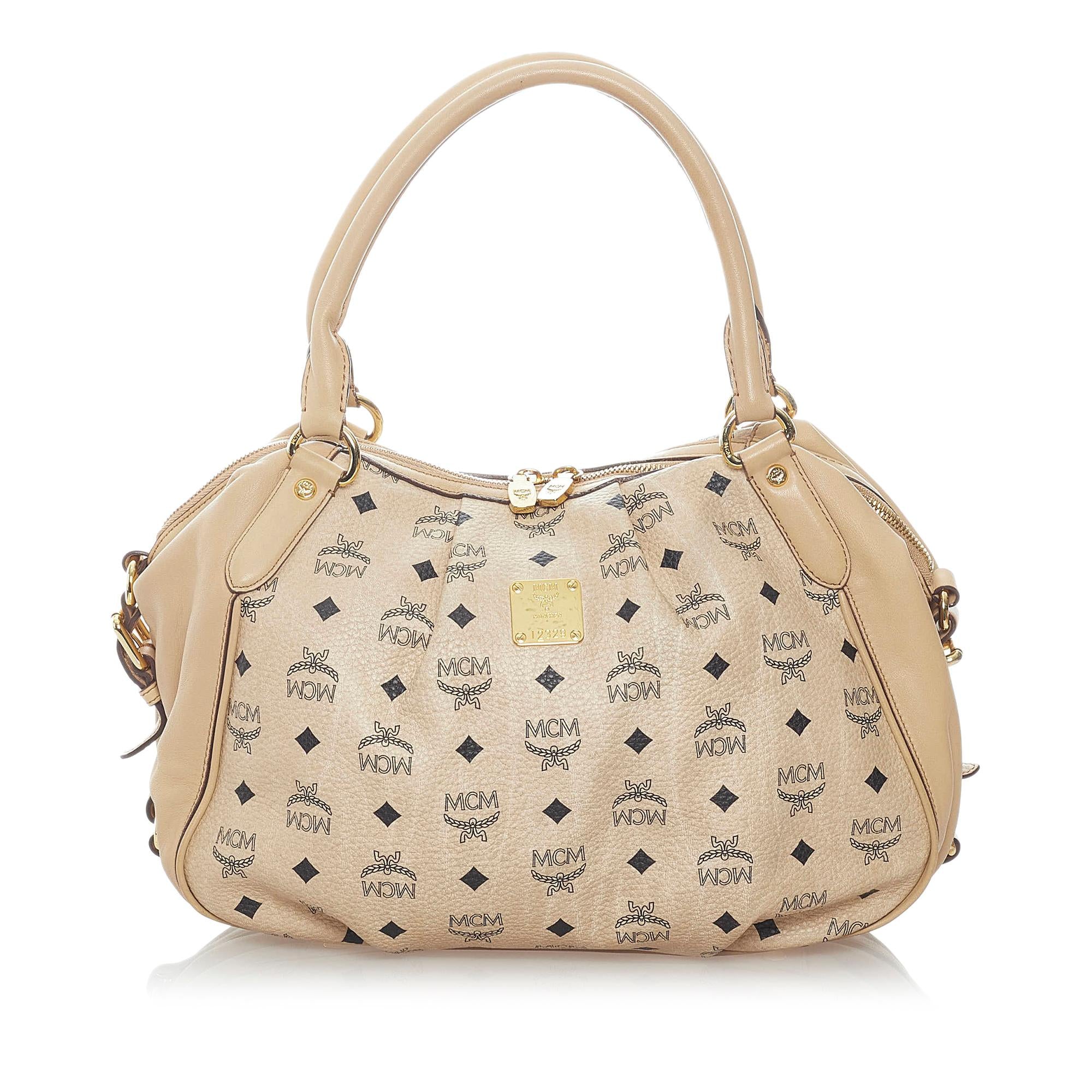MCM Visetos Leather Handbag (SHG-32294)