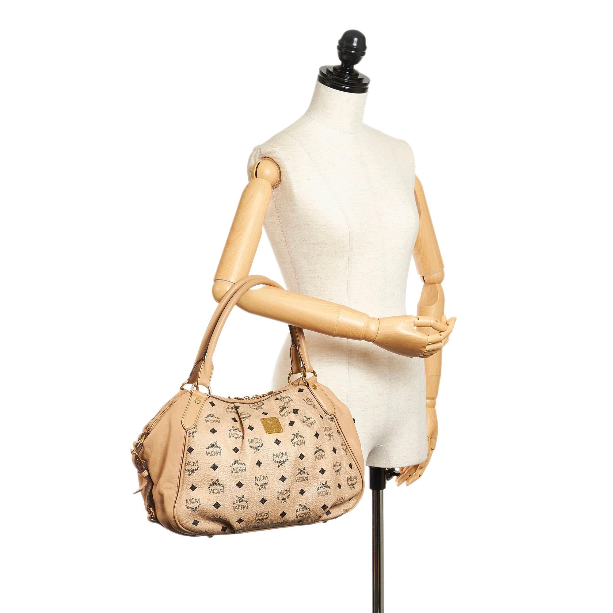 MCM Visetos Leather Handbag (SHG-32294)